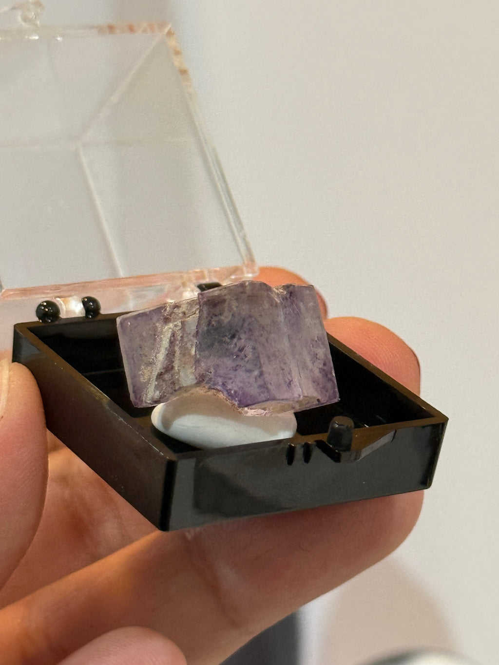 Clear and Purple Phantom Cubic Fluorite from Colorado