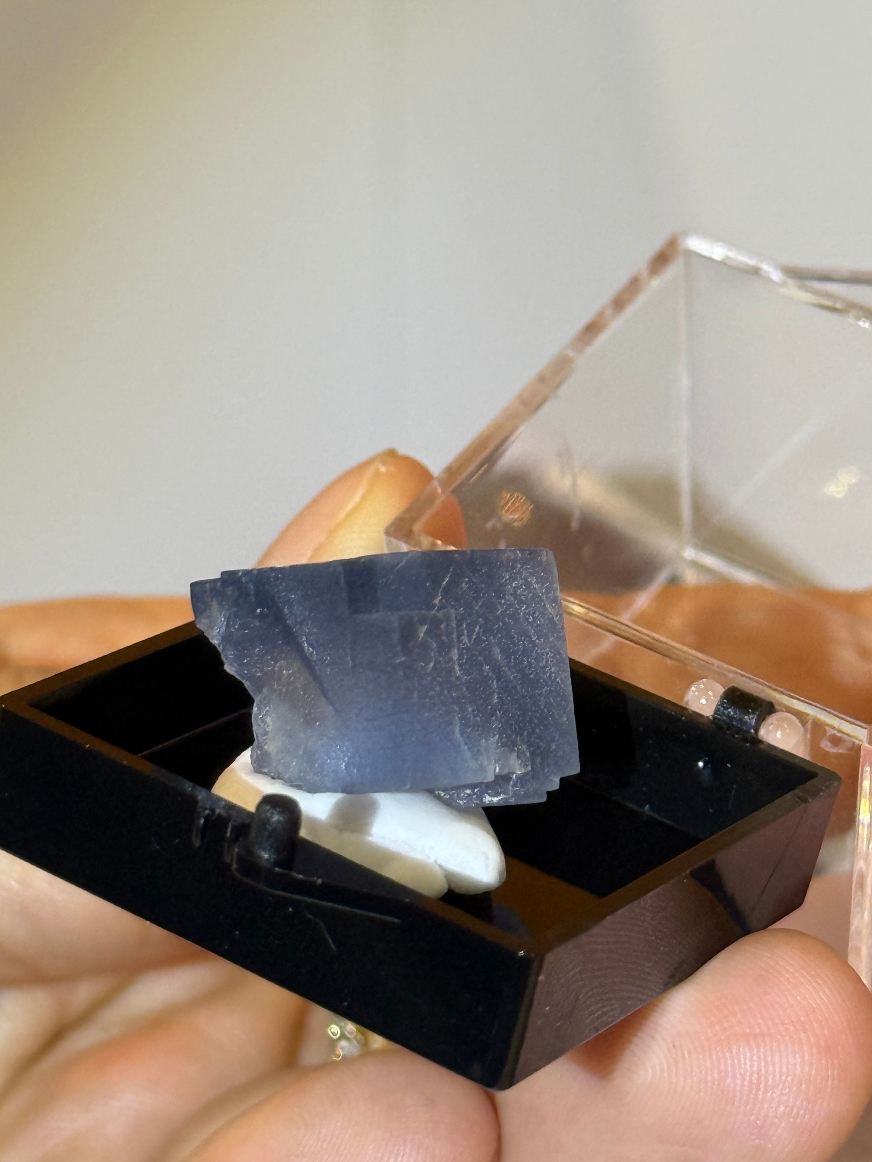 Blue fluorite cubed specimen from New Mexico