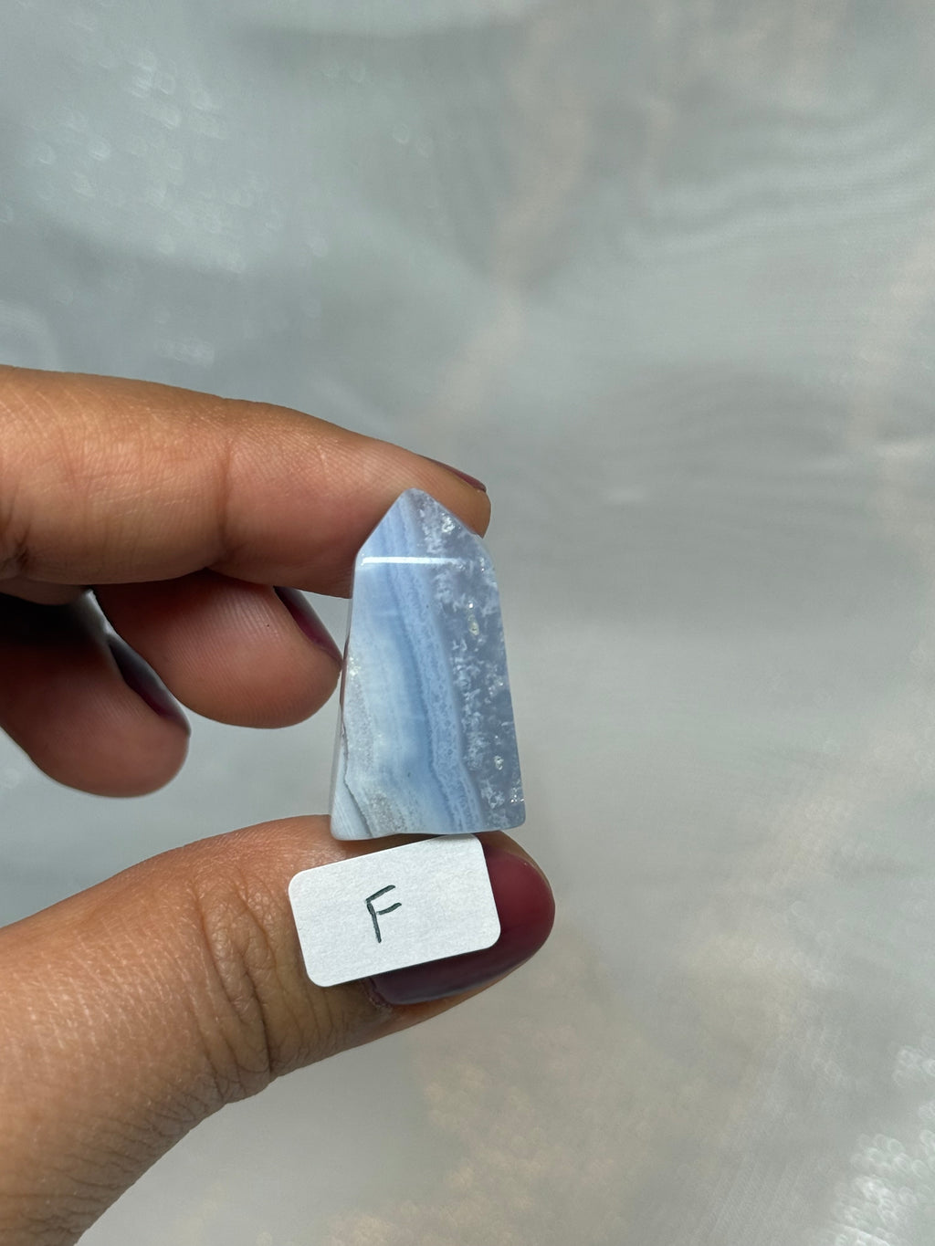 Mini blue lace agate towers