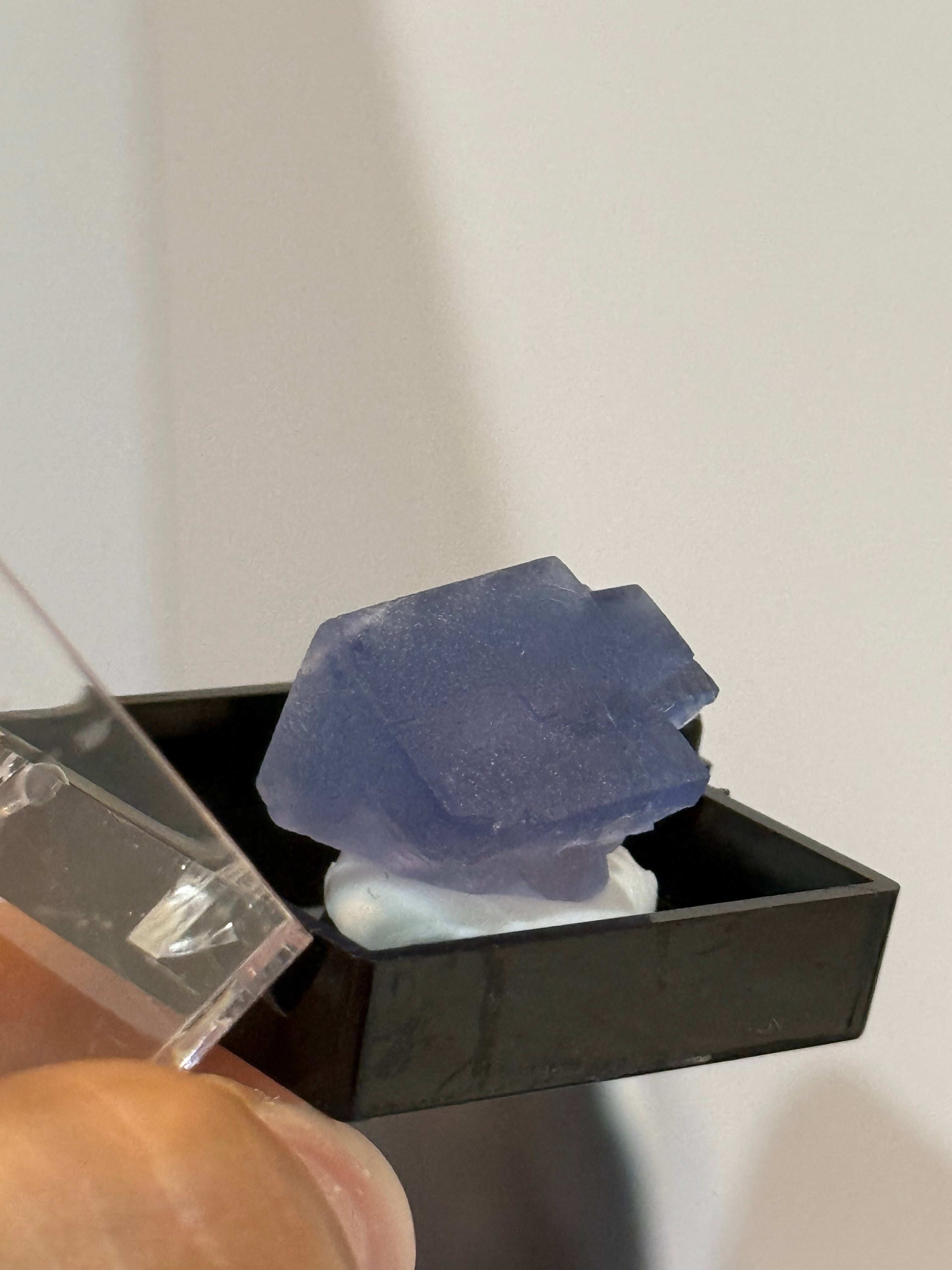 Blue fluorite cubed specimen from New Mexico