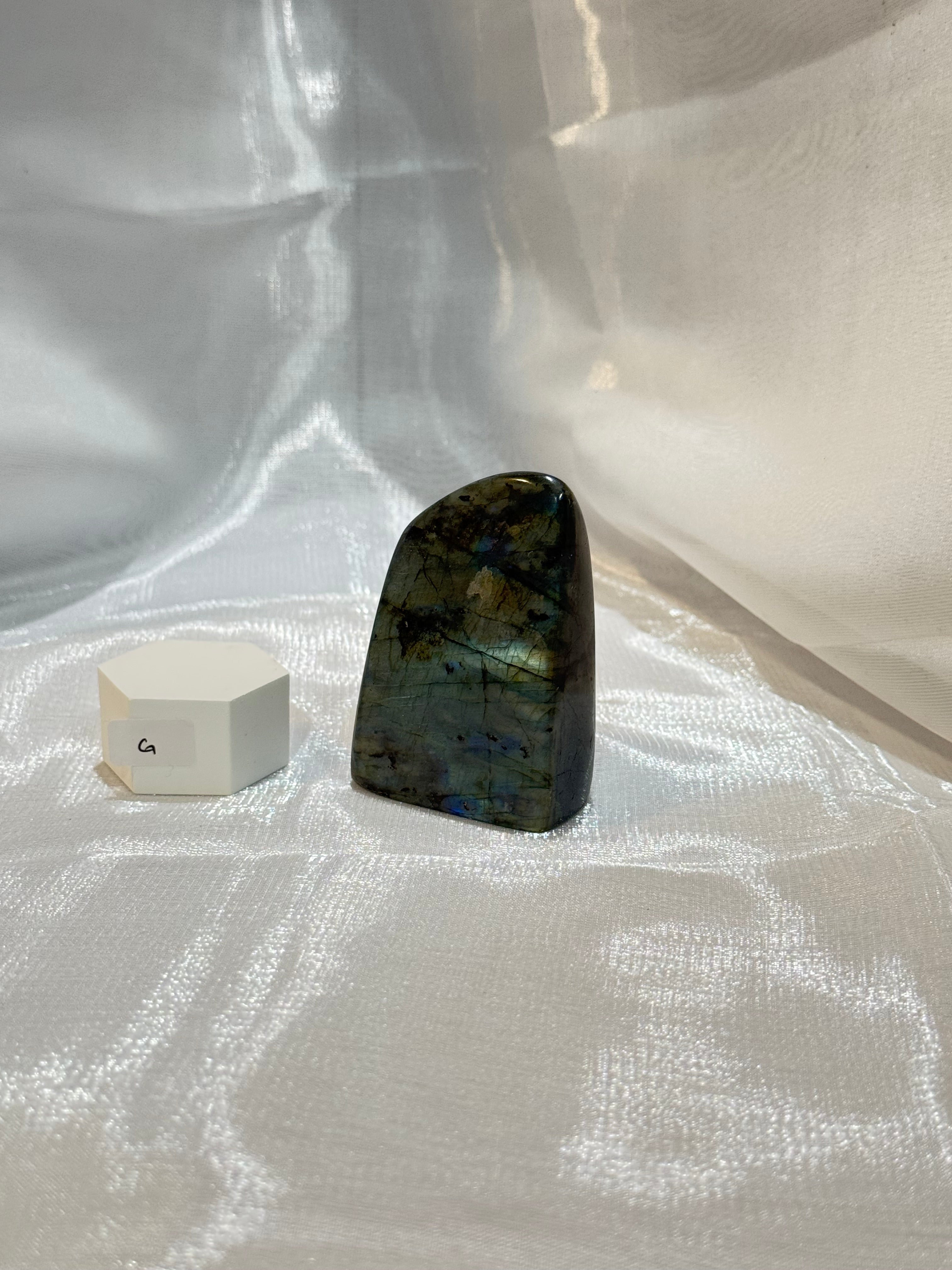 Classic Teal Flash Labradorite Freeform “G”