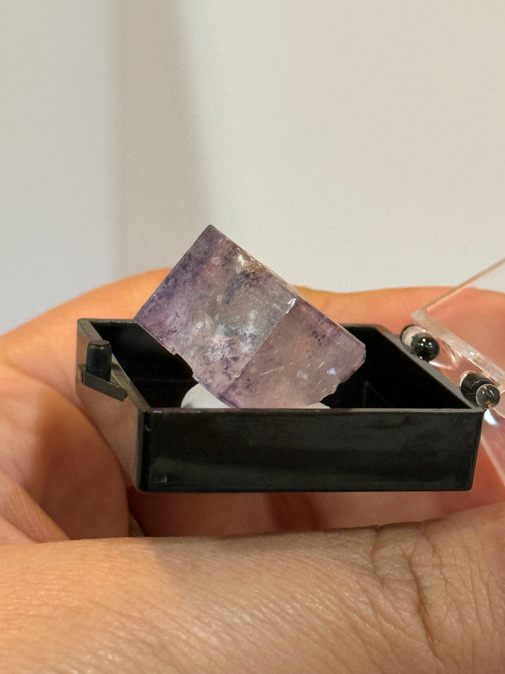 Clear and Purple Phantom Cubic Fluorite from Colorado