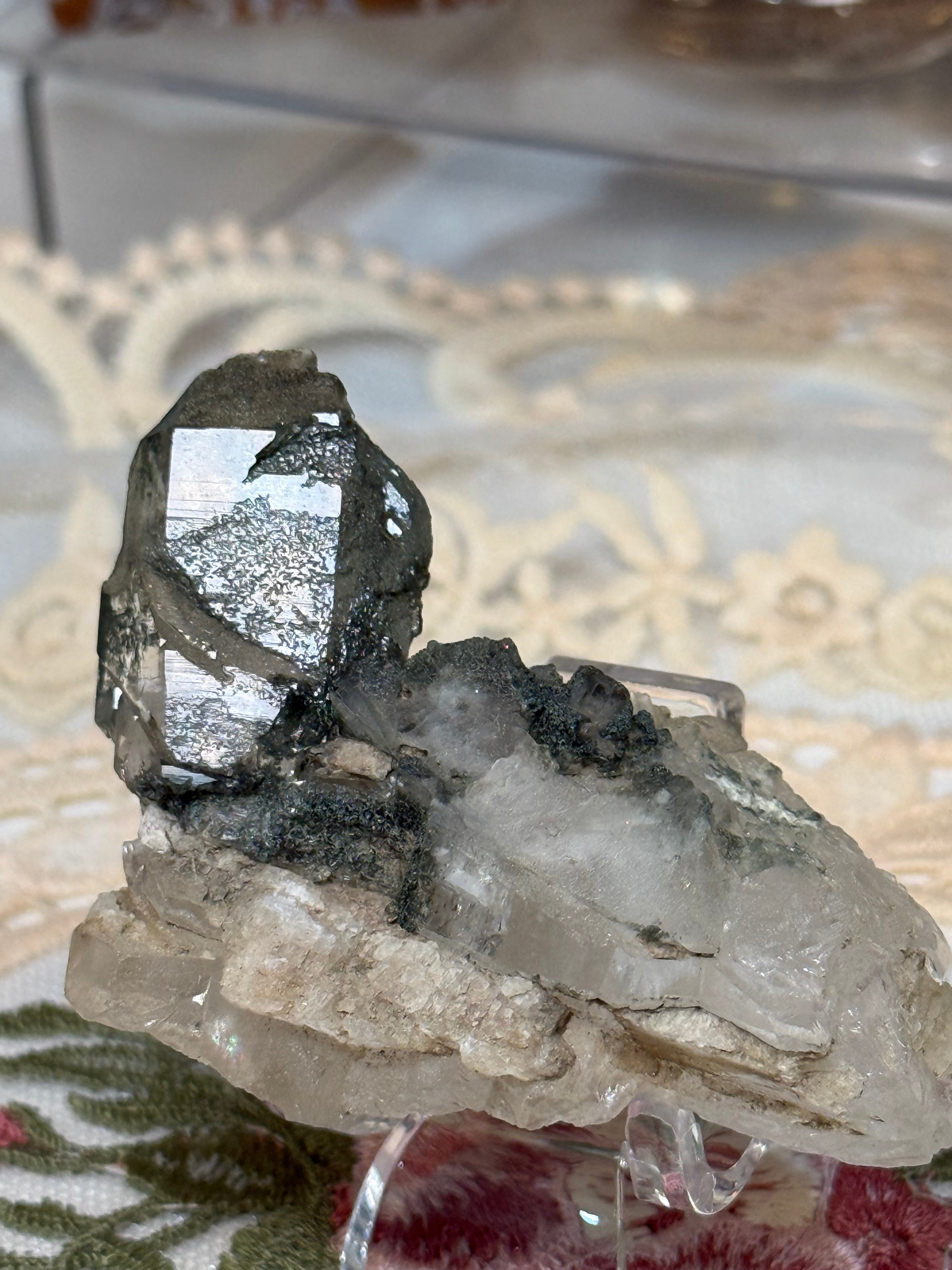 Chlorite included Tectonic Quartz Specimen