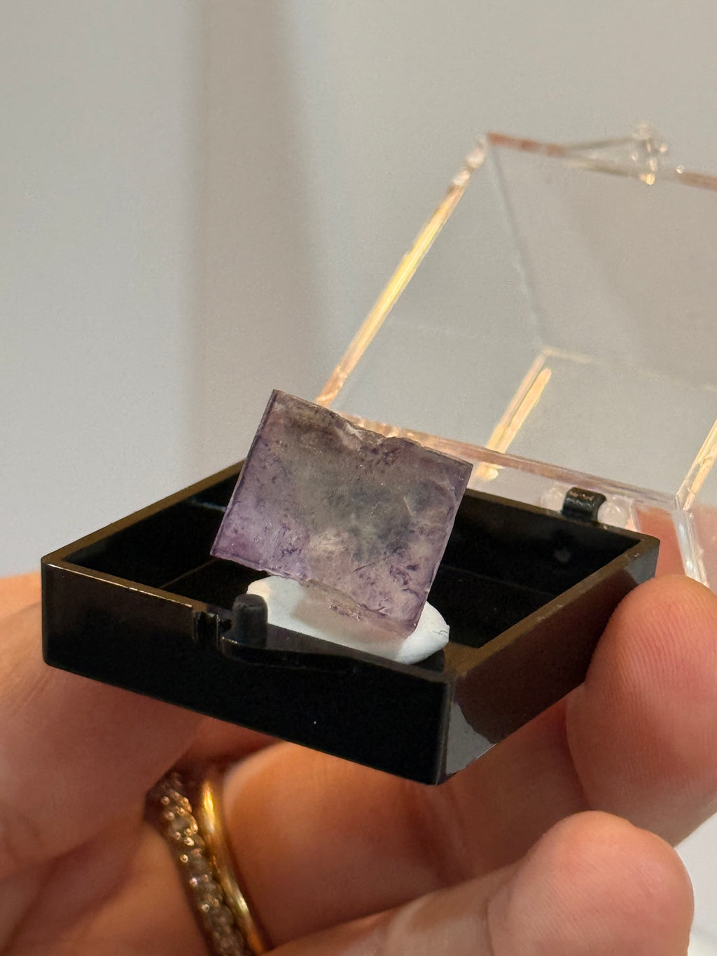 Clear and Purple Phantom Cubic Fluorite from Colorado