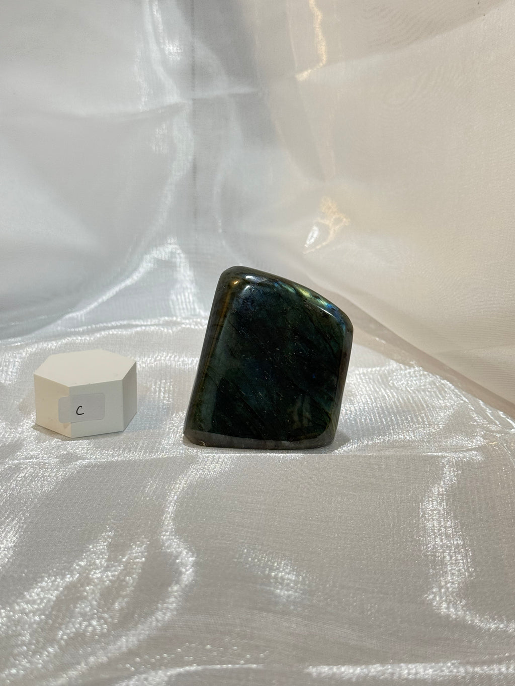 Classic Teal Flash Labradorite Freeform “C”