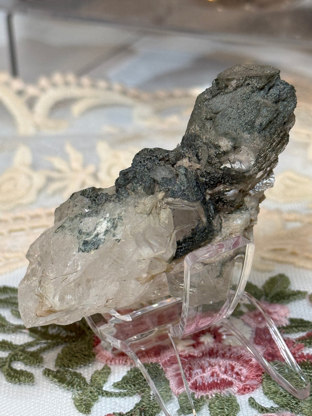 Chlorite included Tectonic Quartz Specimen