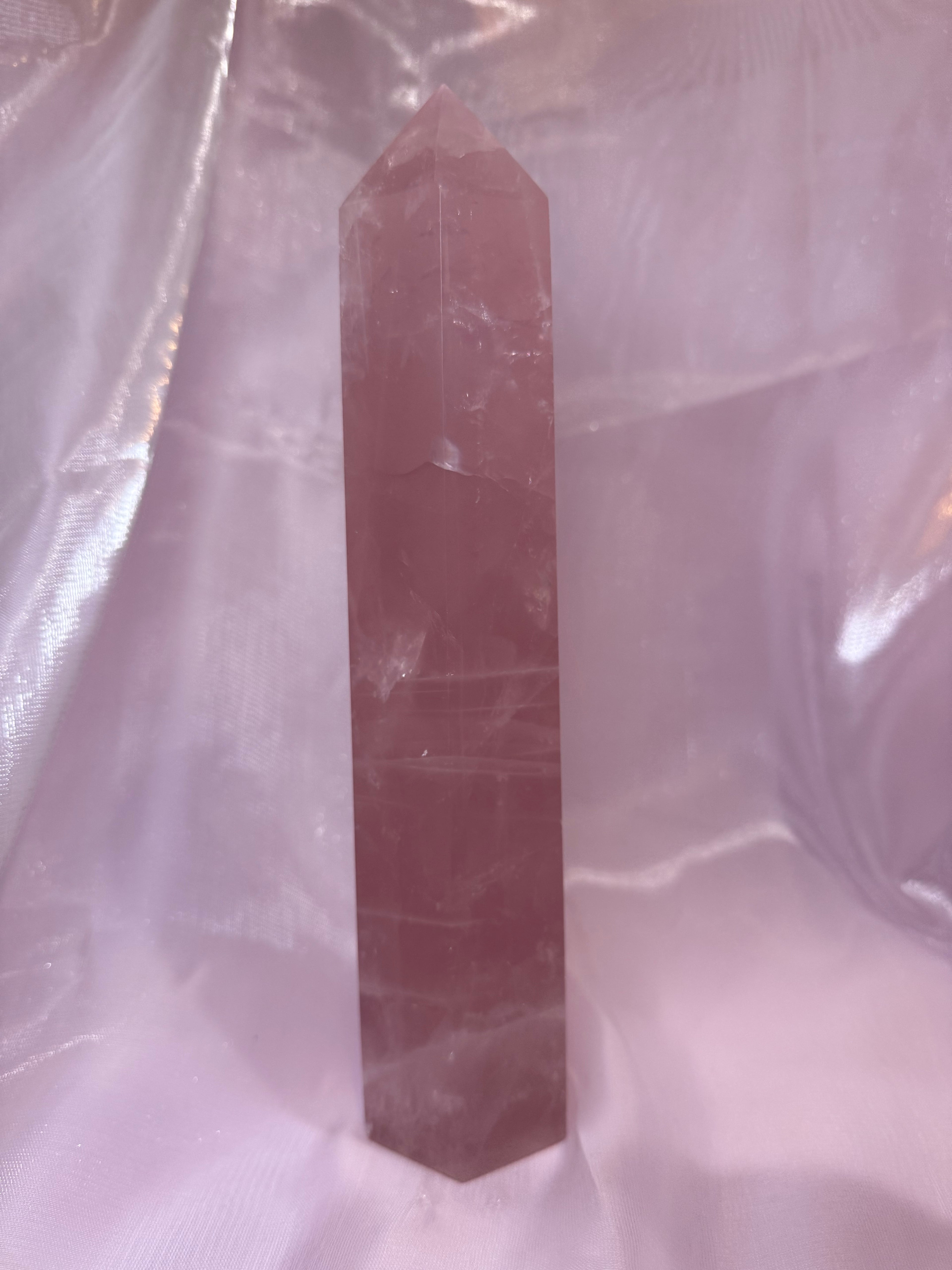 Large 9.5 inch Rose Quartz Towers