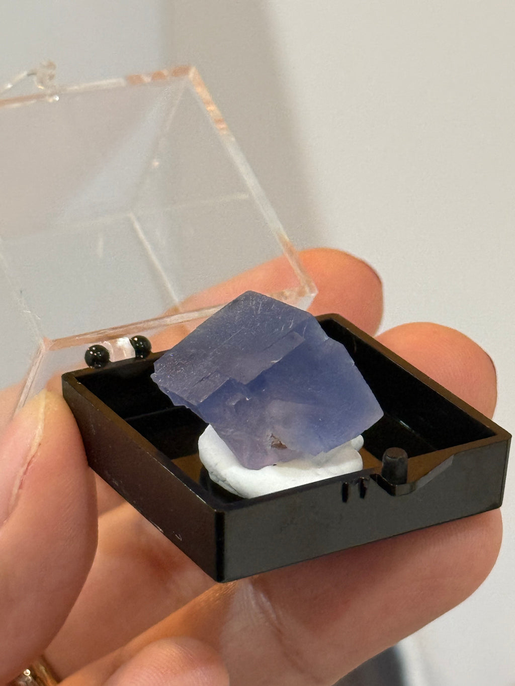 Blue fluorite cubed specimen from New Mexico