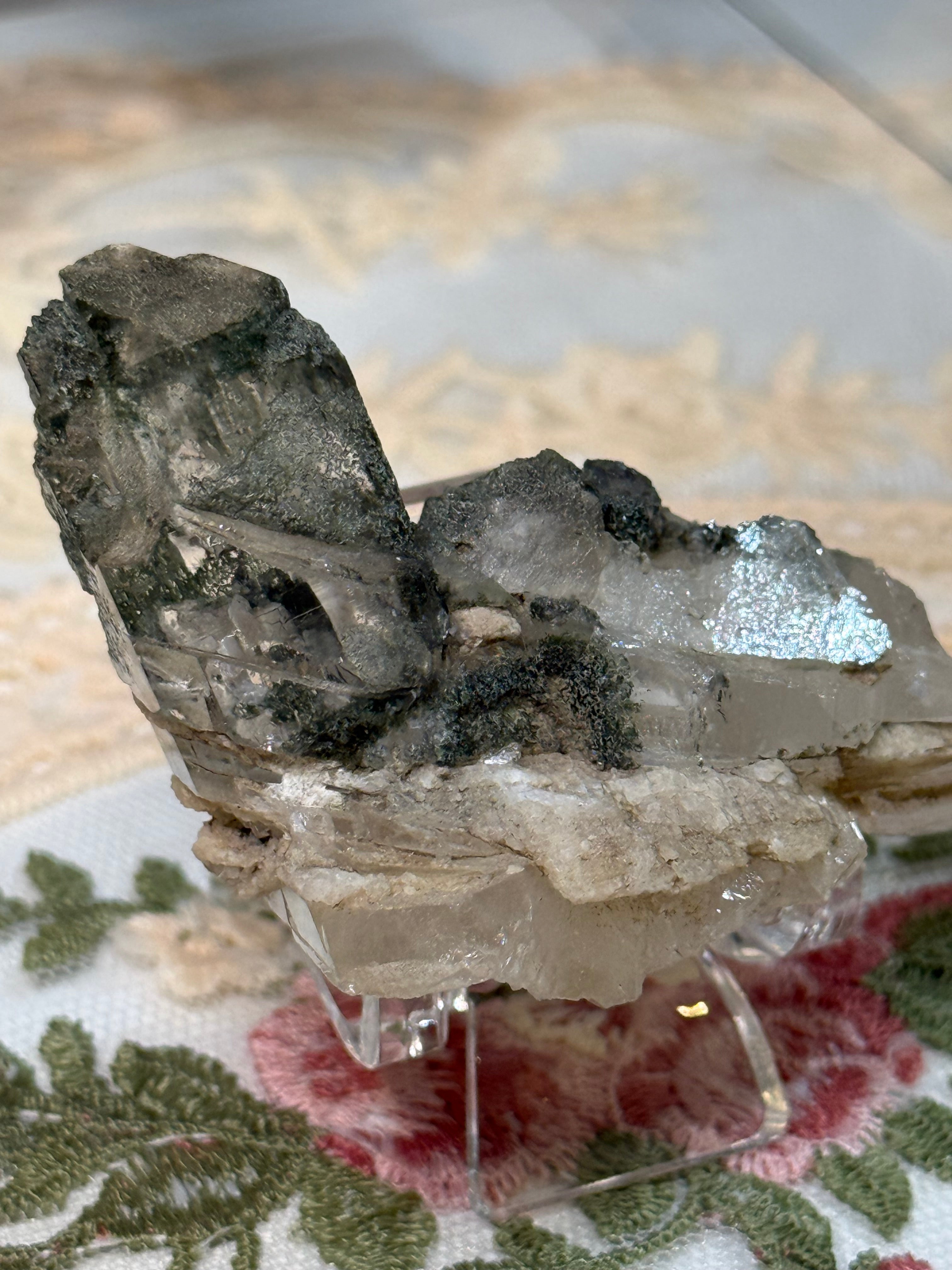 Chlorite included Tectonic Quartz Specimen