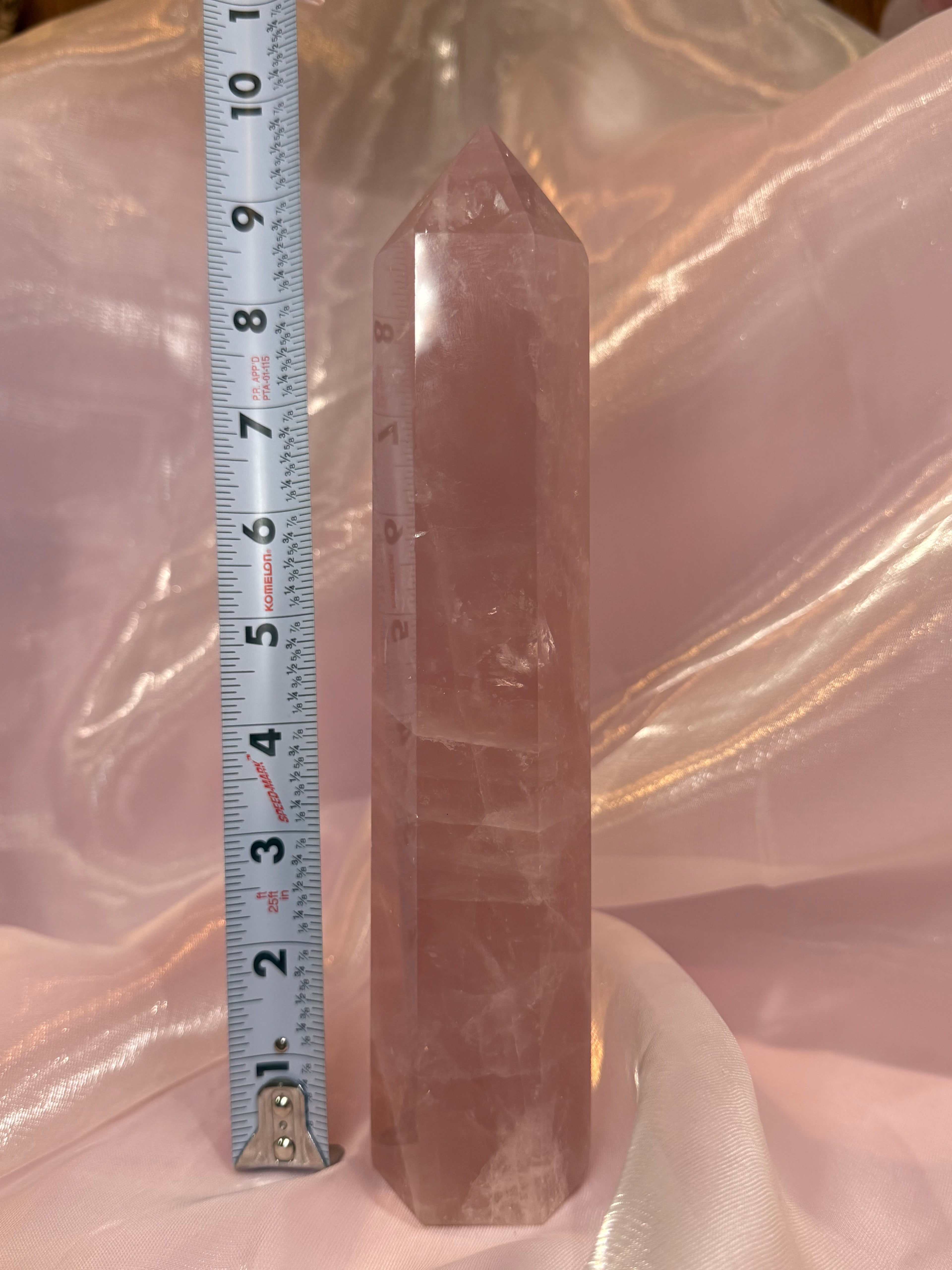 Large 9.5 inch Rose Quartz Towers