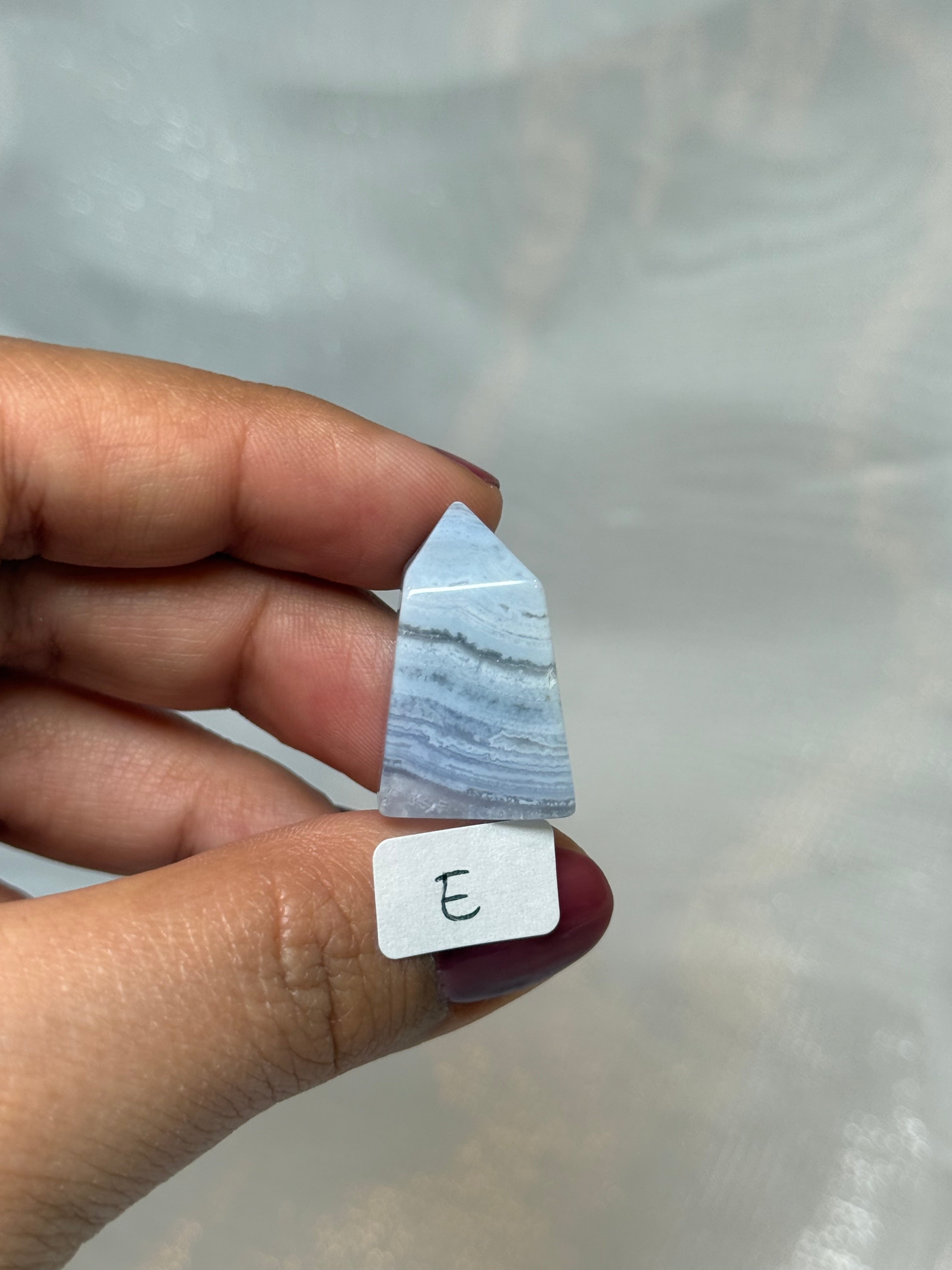 Mini blue lace agate towers