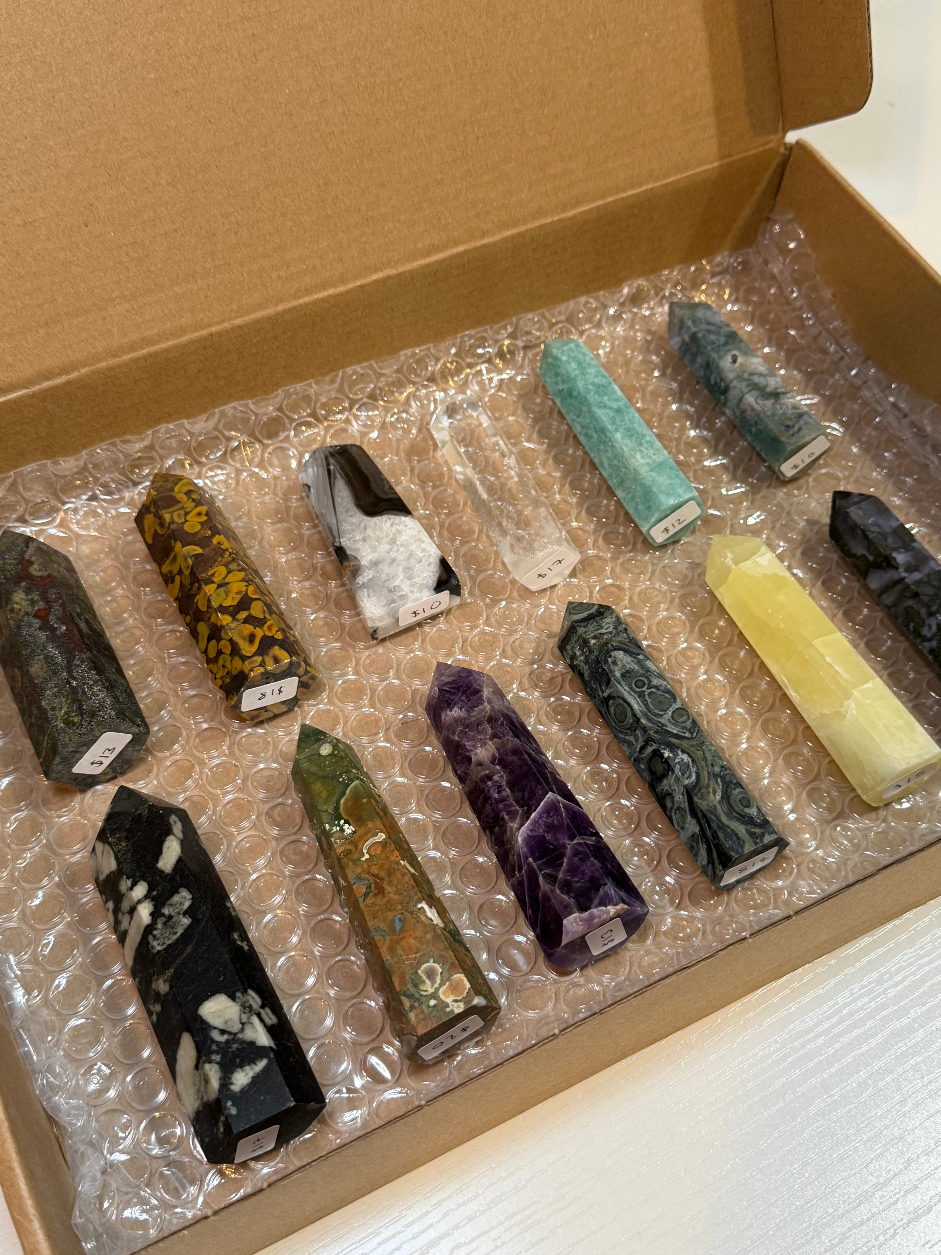 Discounted Box of Towers