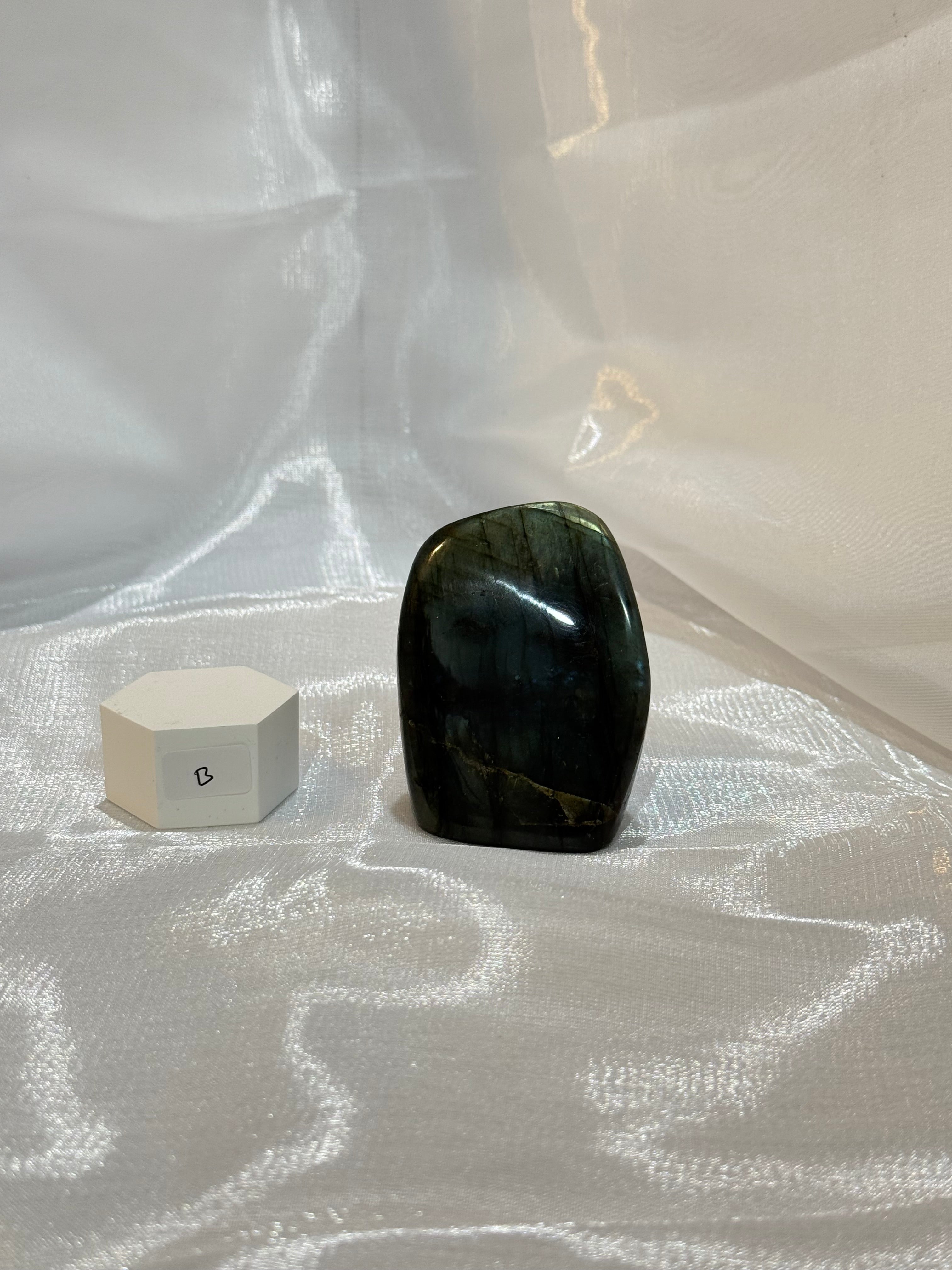 Classic Teal/white Flash Labradorite Freeform “B”