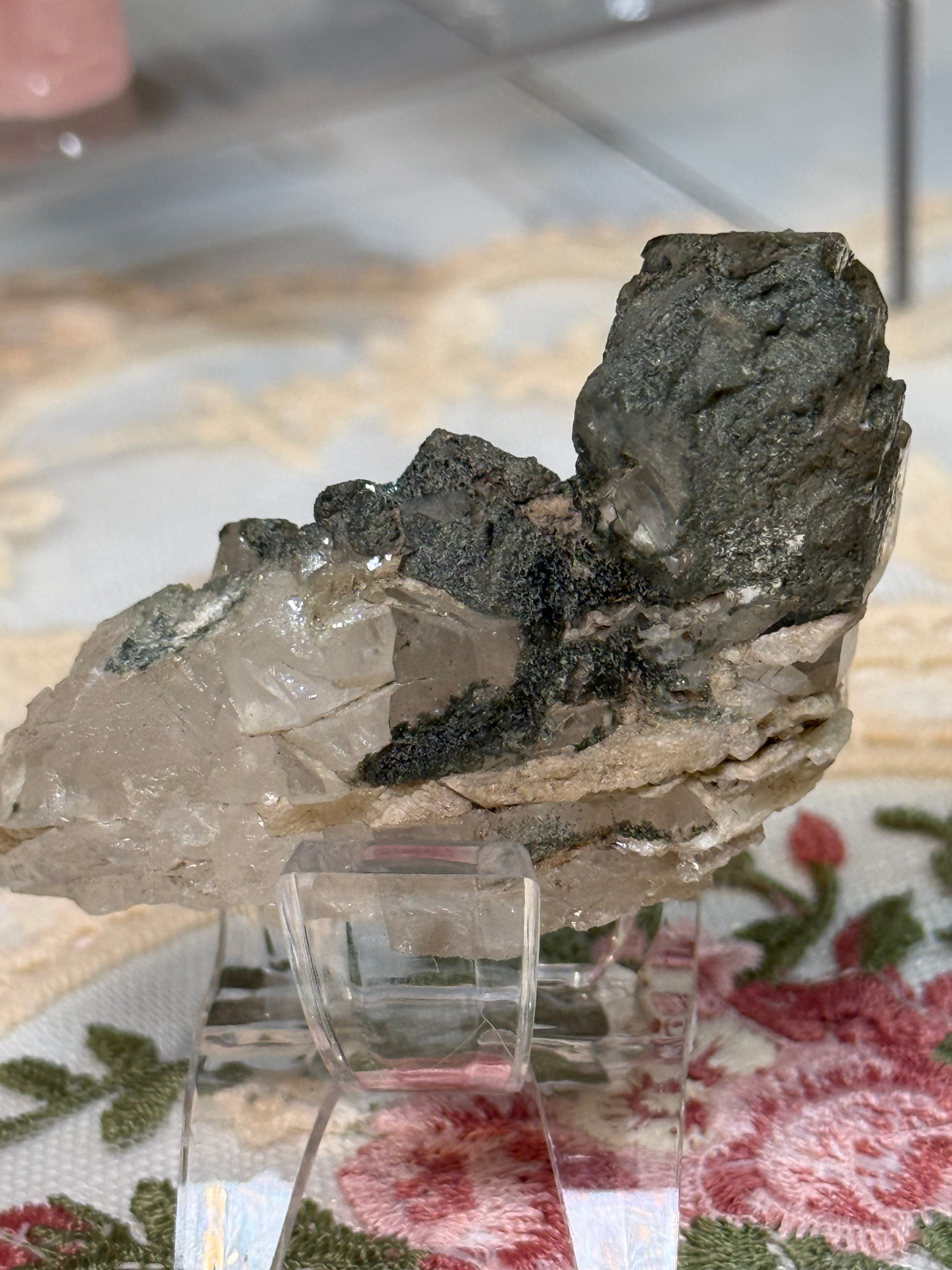 Chlorite included Tectonic Quartz Specimen