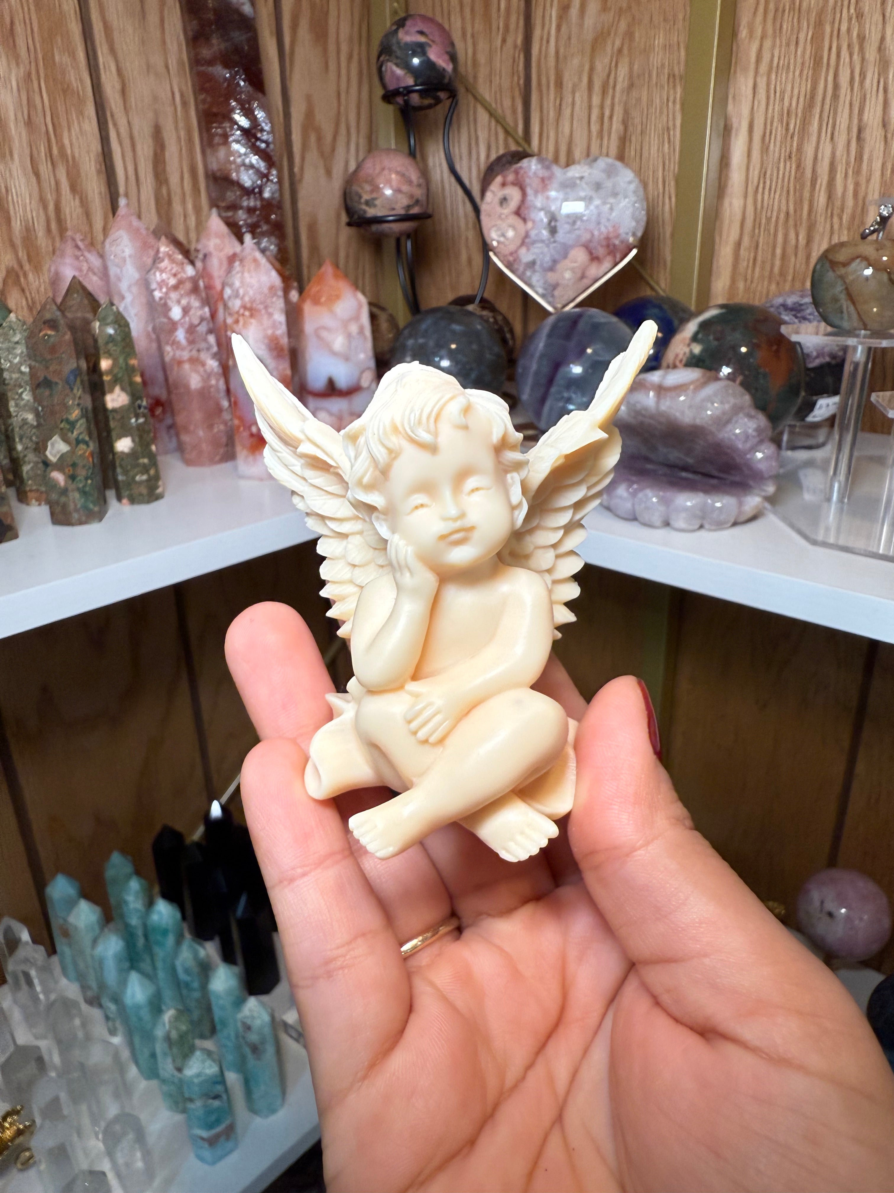 Hand Carved Tagua Nut Angel