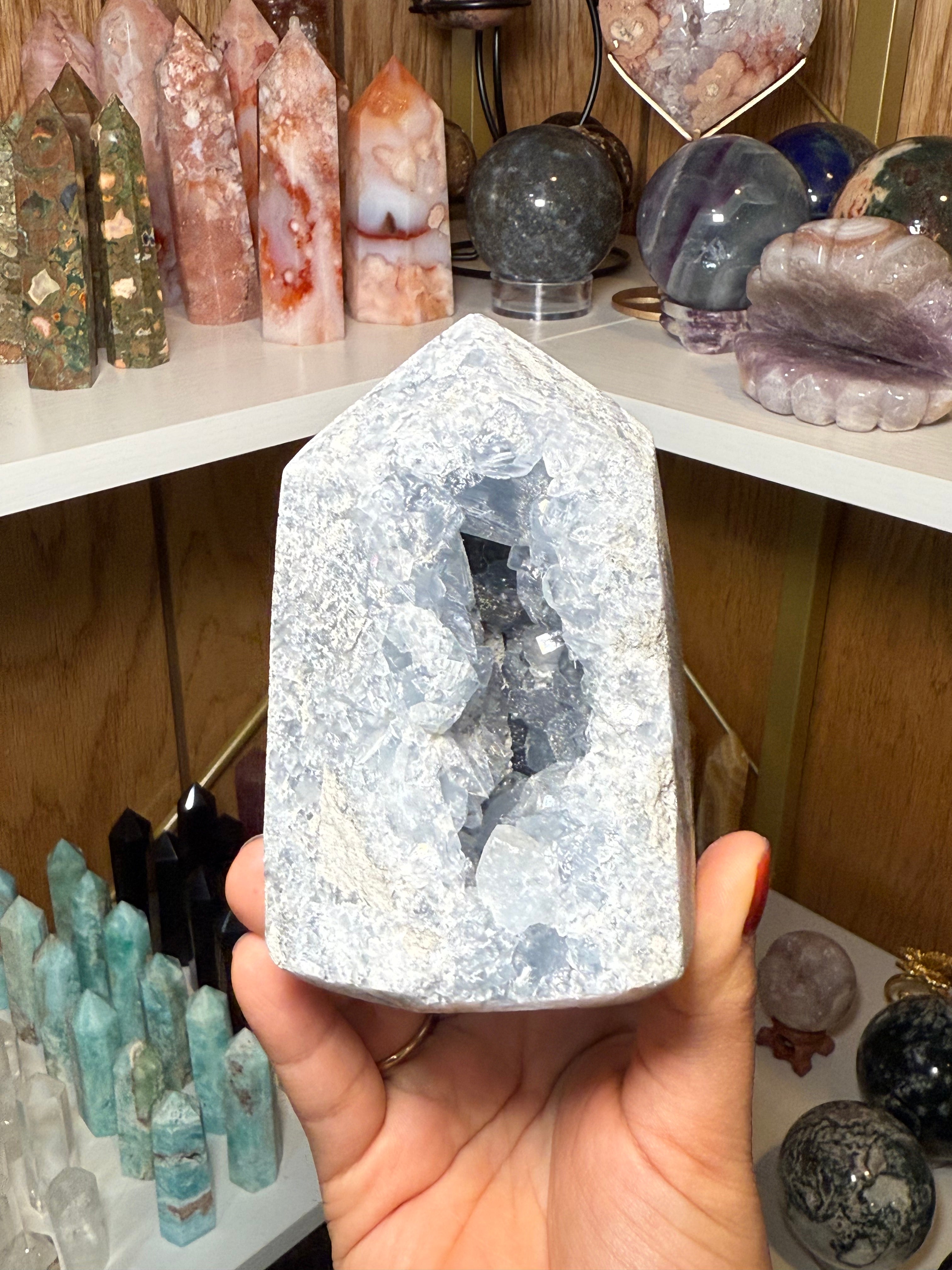 Blue Celestite Tower