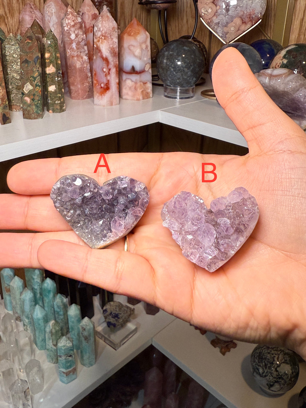 Mini Amethyst Heart