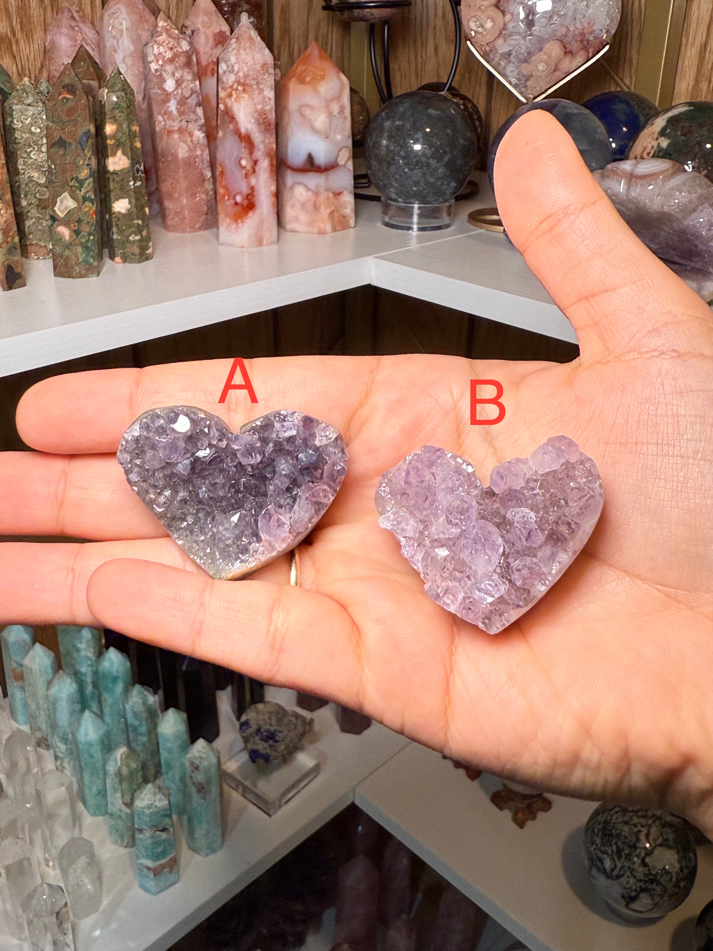 Mini Amethyst Heart