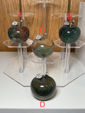 Ocean Jasper Apples with Rhinestones