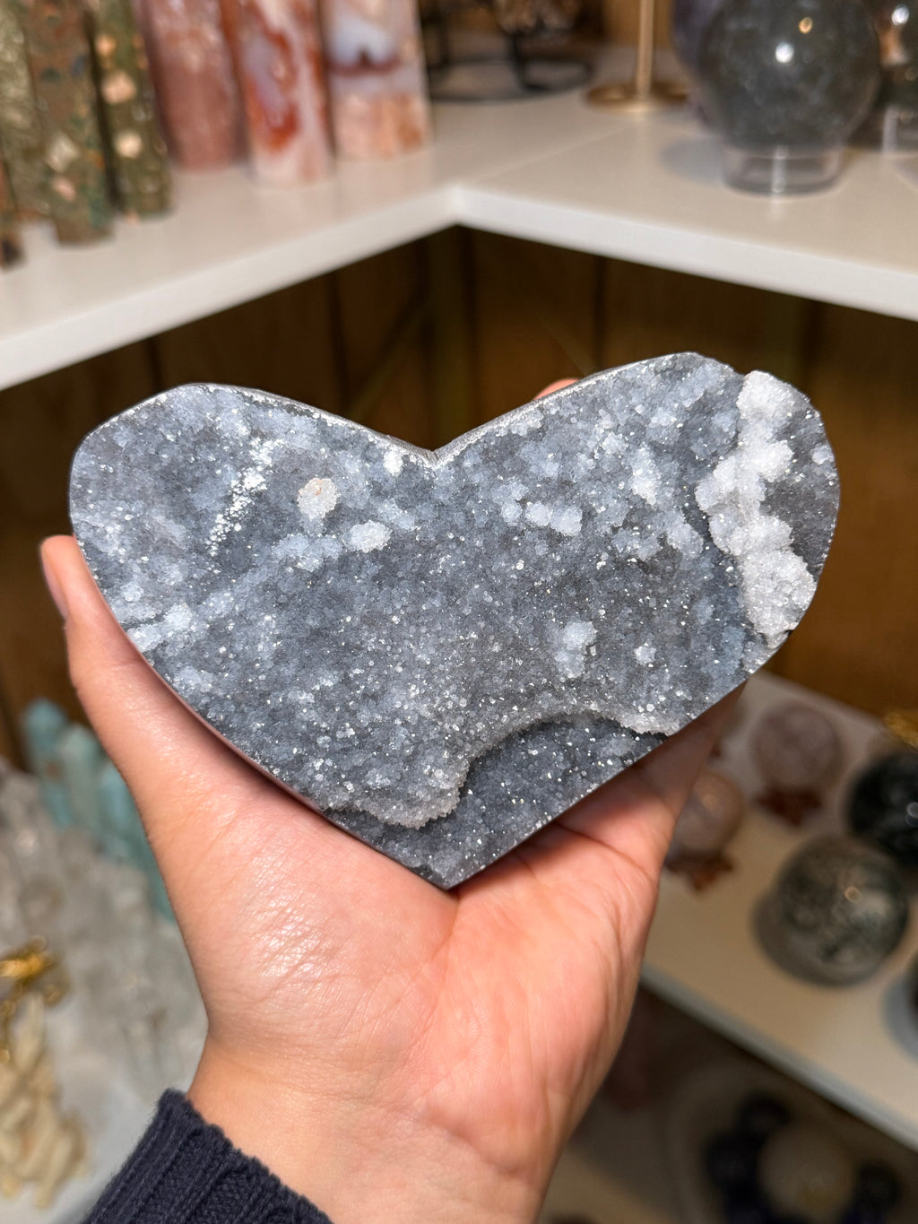 Druzy Sphalerite Heart