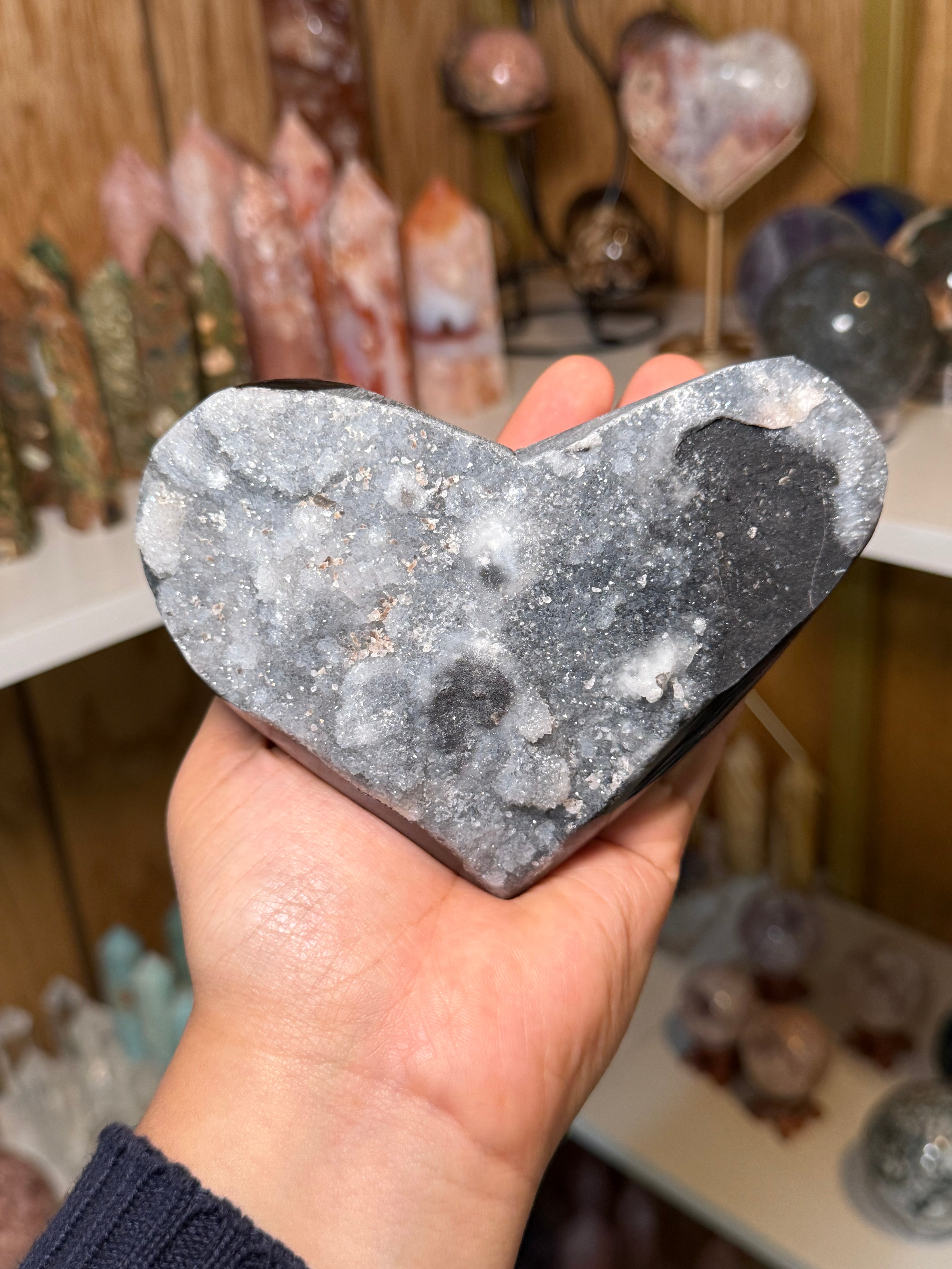 Druzy Sphalerite Heart