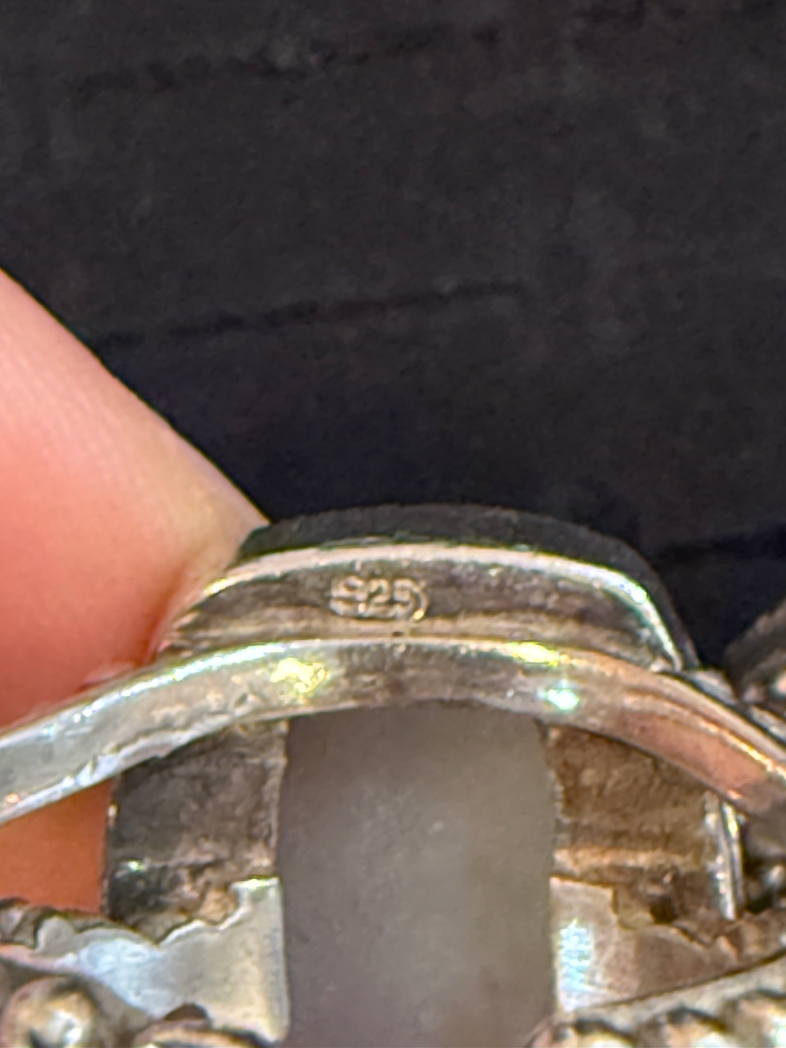 Adjustable Druzy Aura Coated Ring