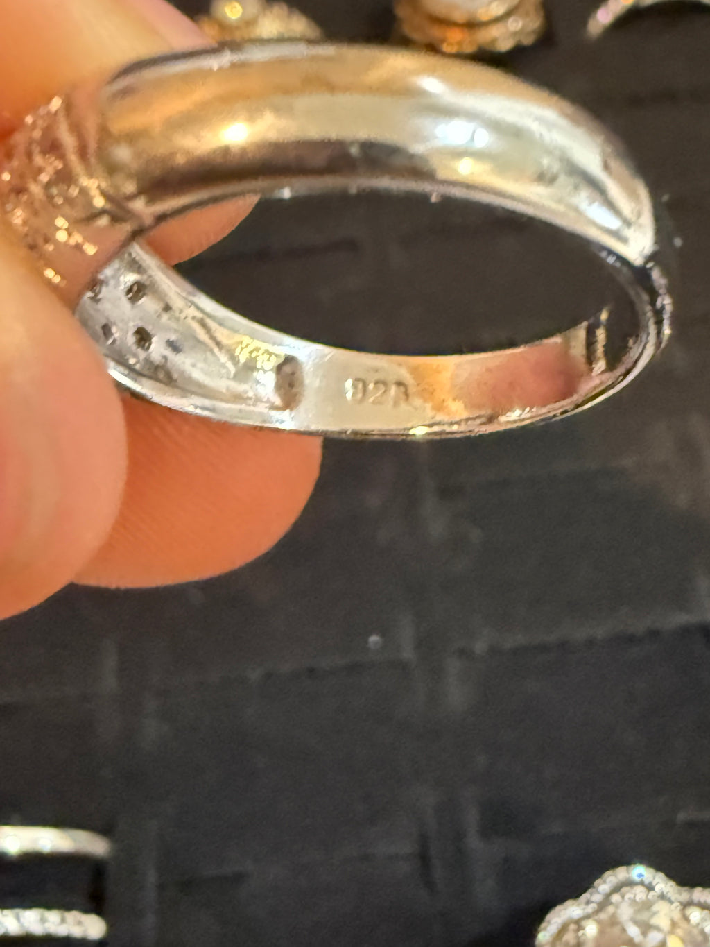 Size 8 Sterling Silver Ring with Amethyst Gemstone