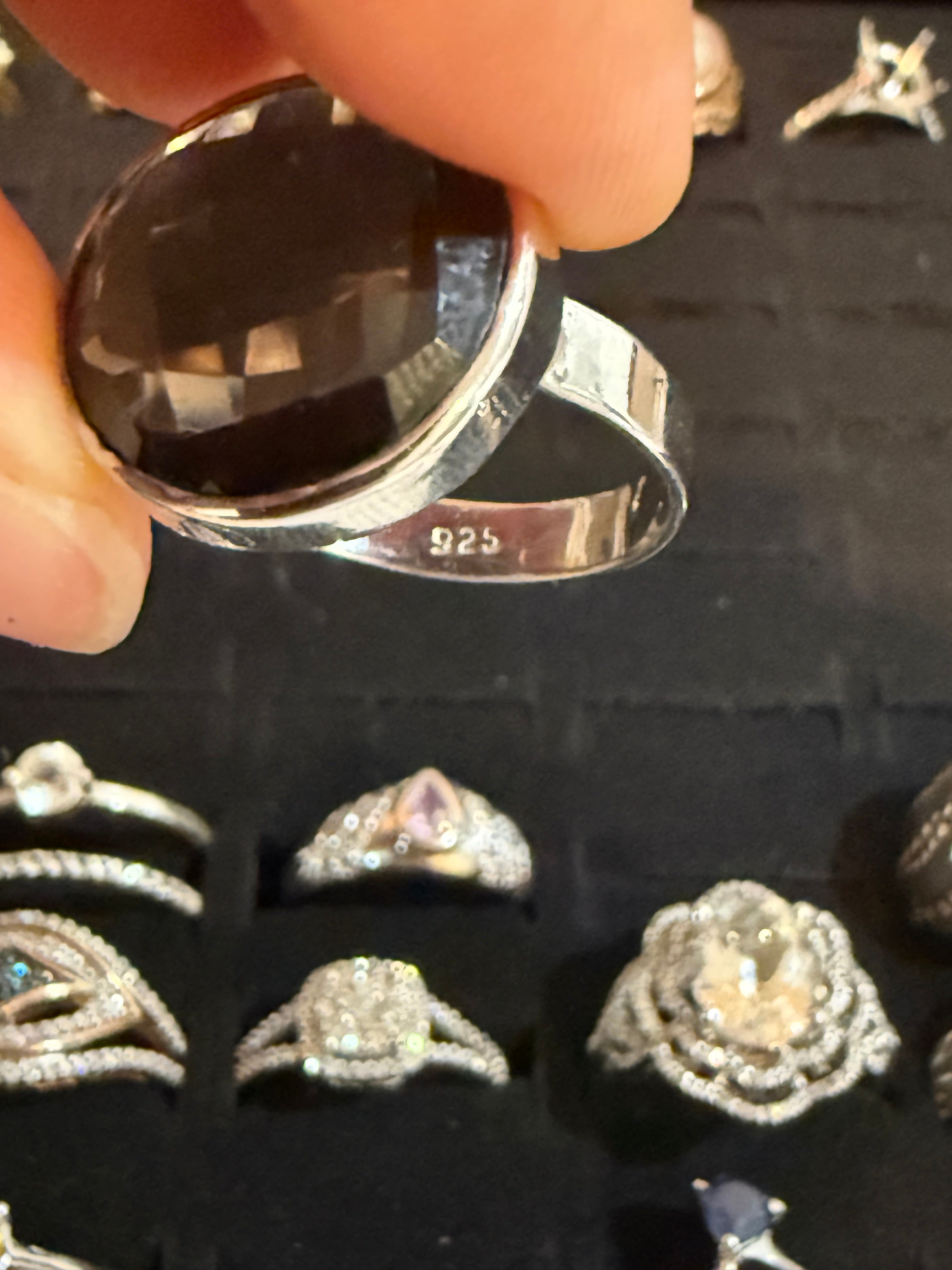 Sterling Silver Smoky Quartz Rings