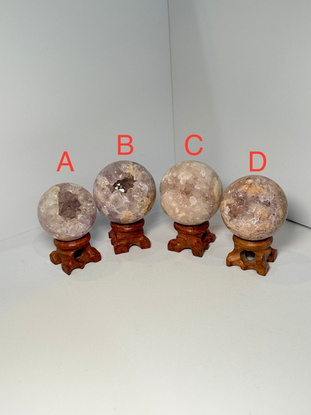 Small Pink Amethyst Spheres