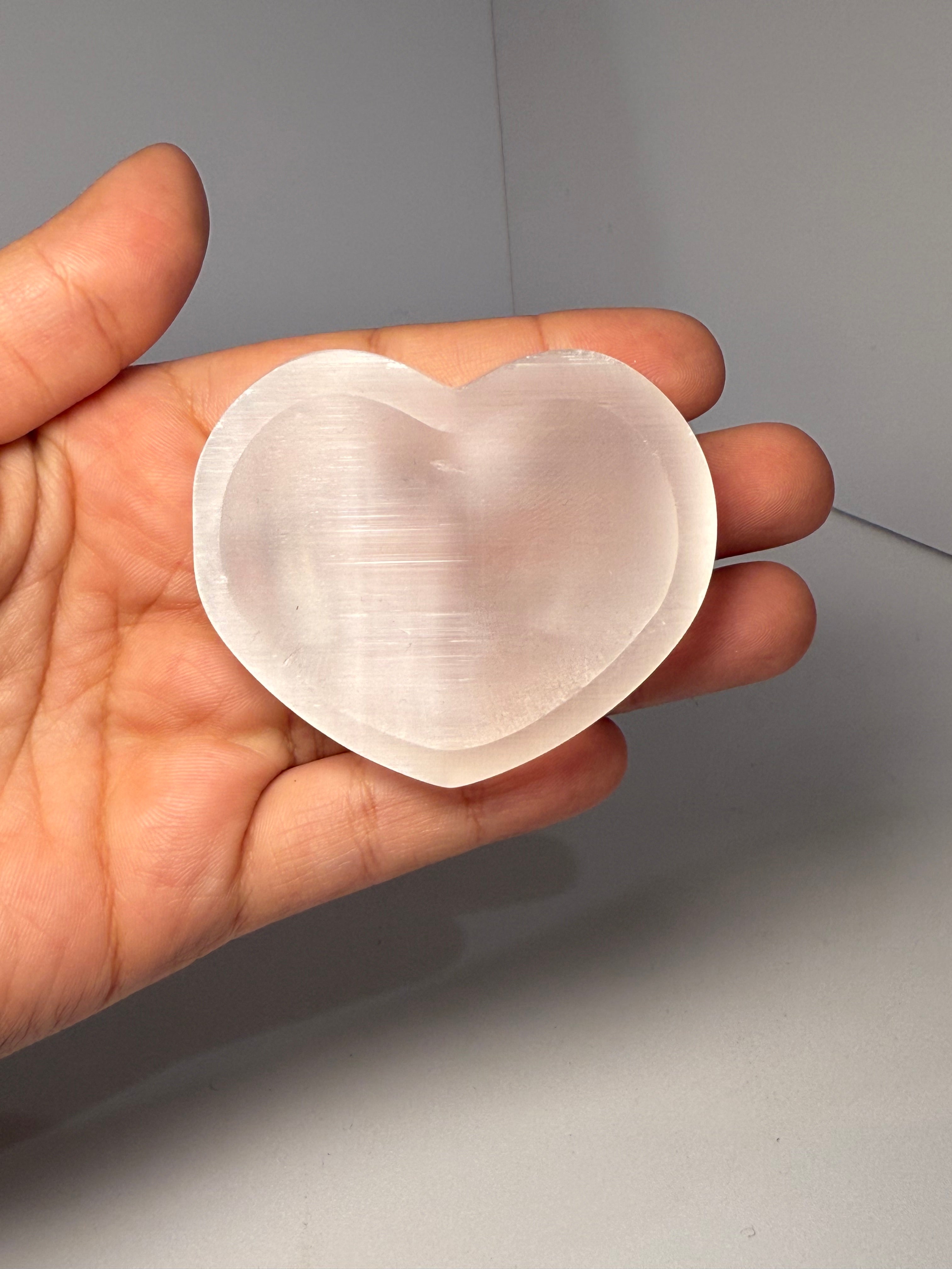 Heart Shaped Selenite Bowl