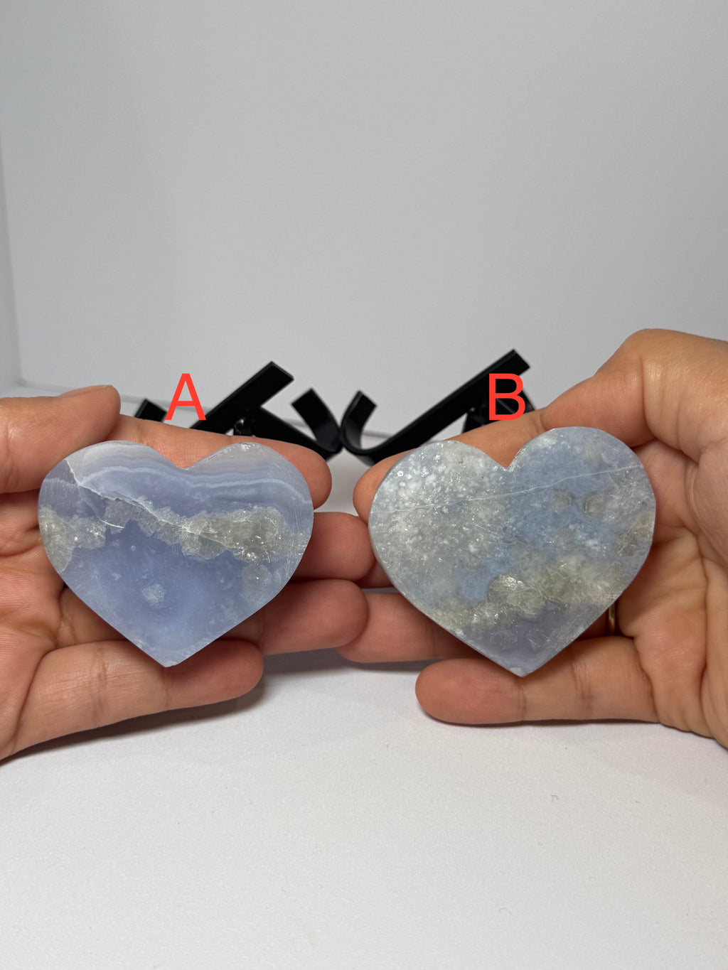 Blue Lace Agate Druzy Heart