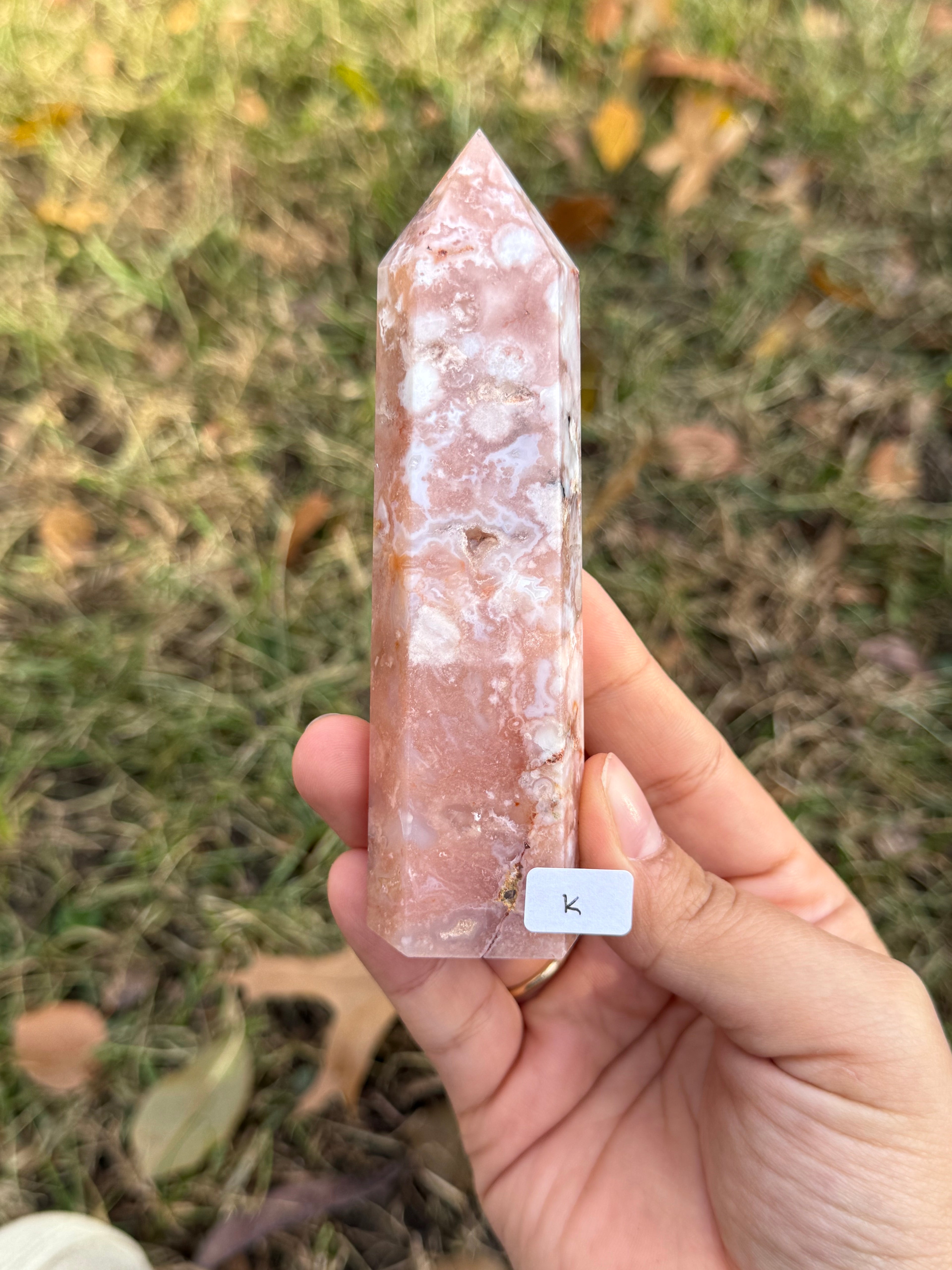 Carnelian with flower agate towers