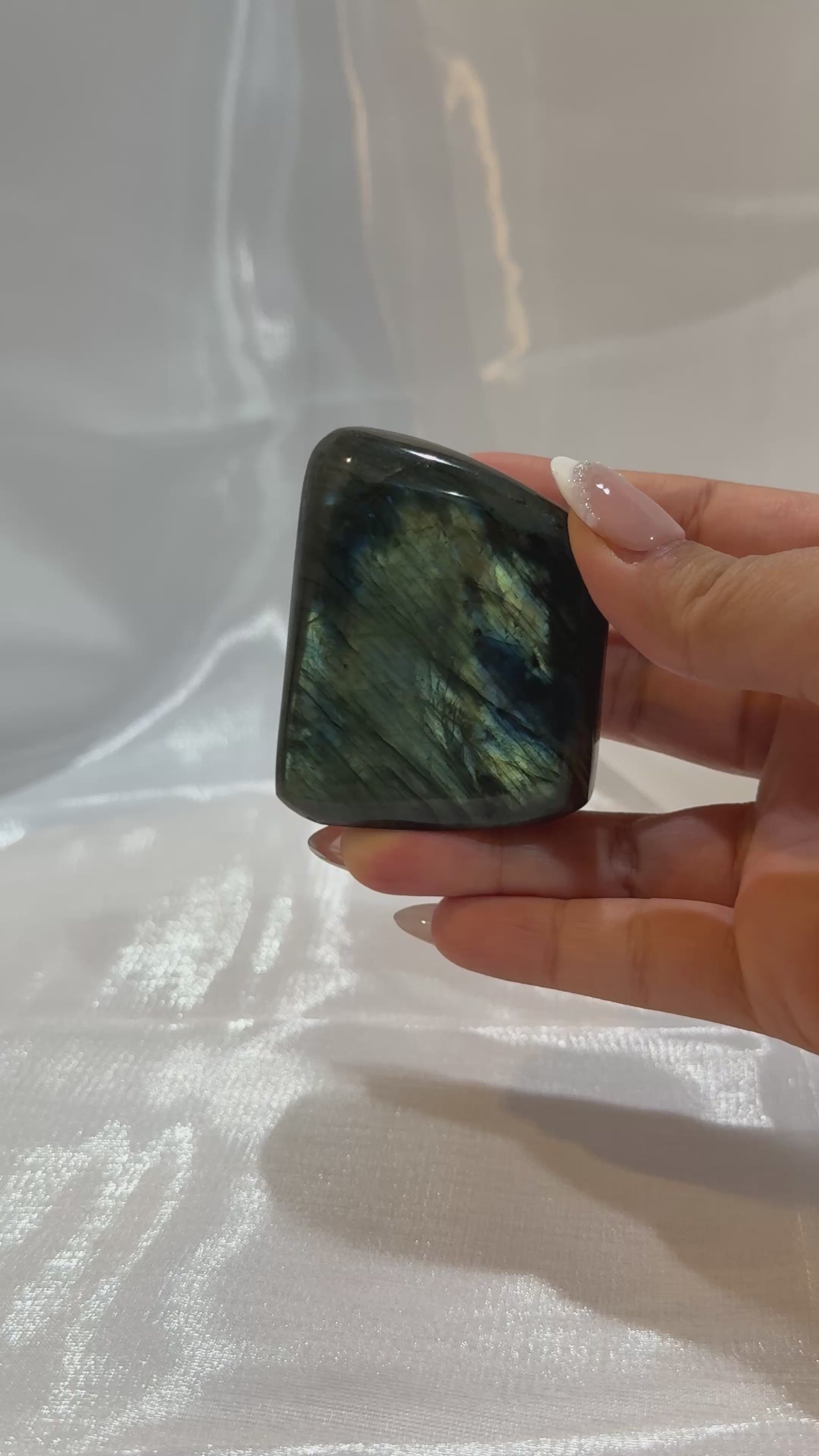 Classic Teal Flash Labradorite Freeform “C”