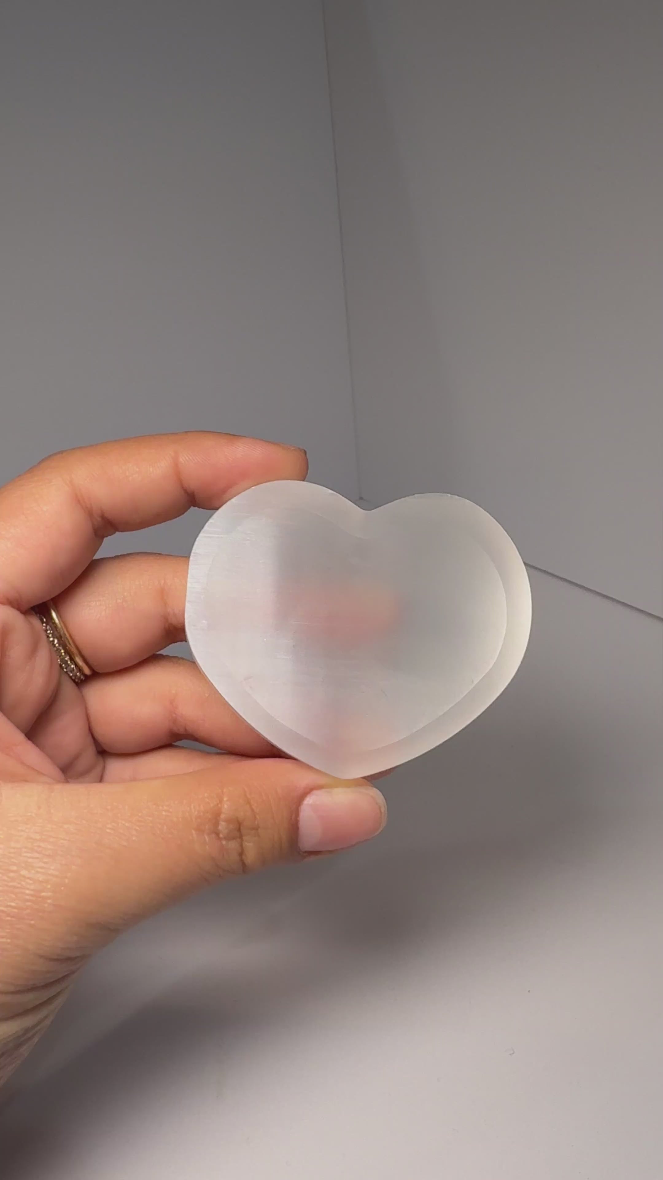 Heart Shaped Selenite Bowl