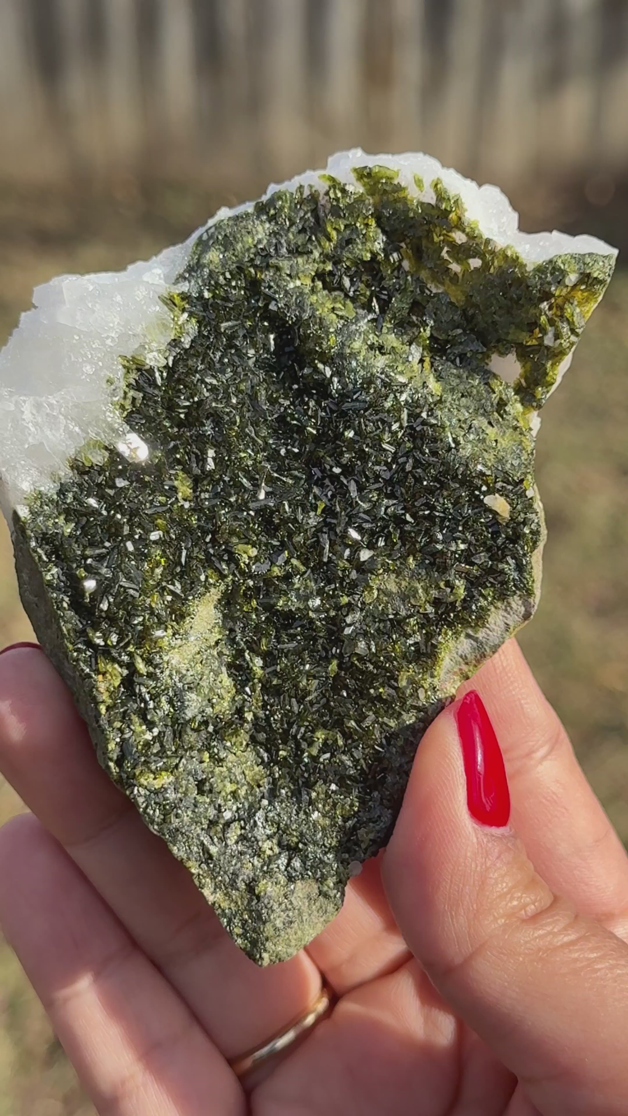 Epidote/Forest Fairy Quartz Specimens (Epidosite)