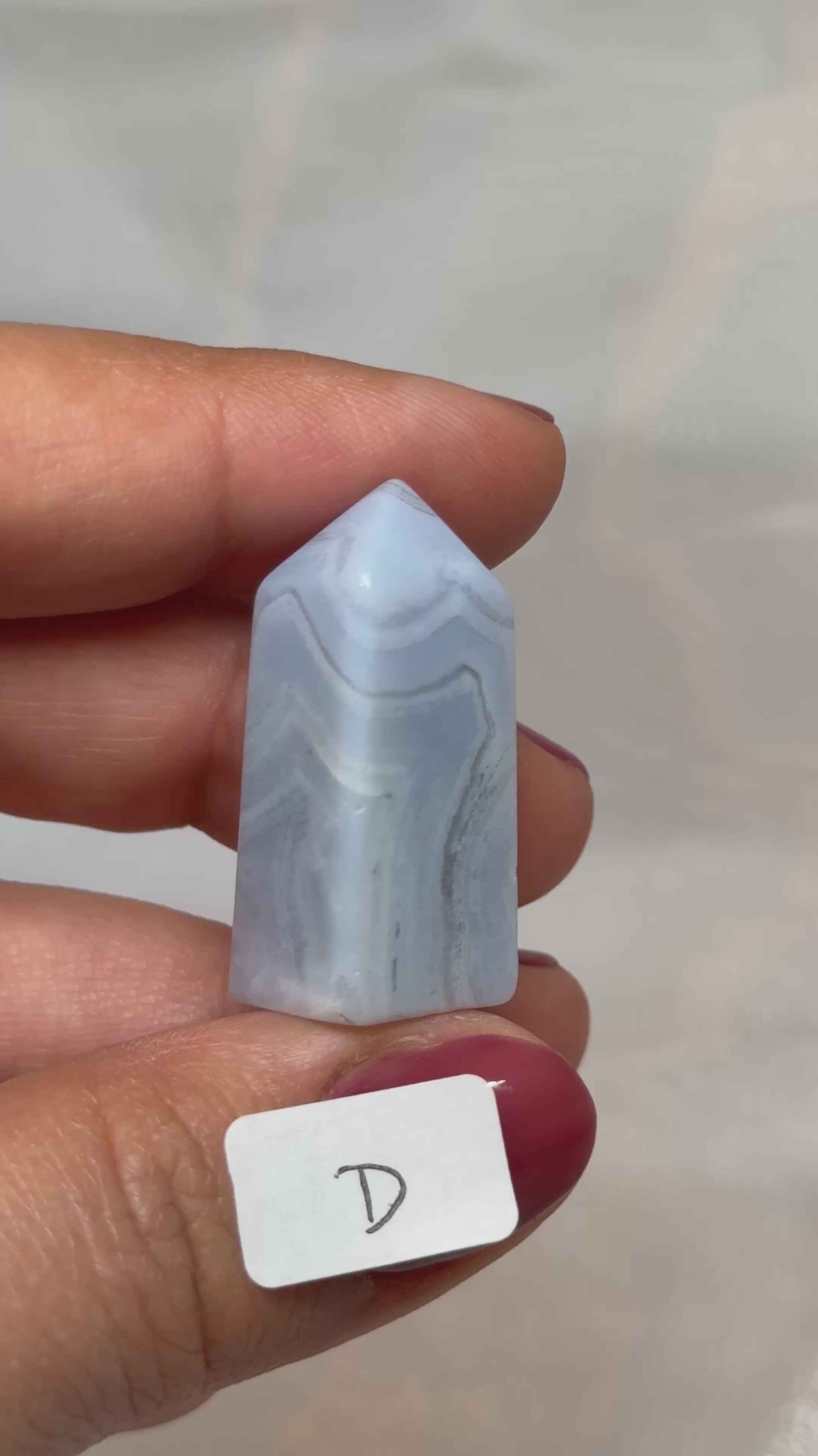Mini blue lace agate towers