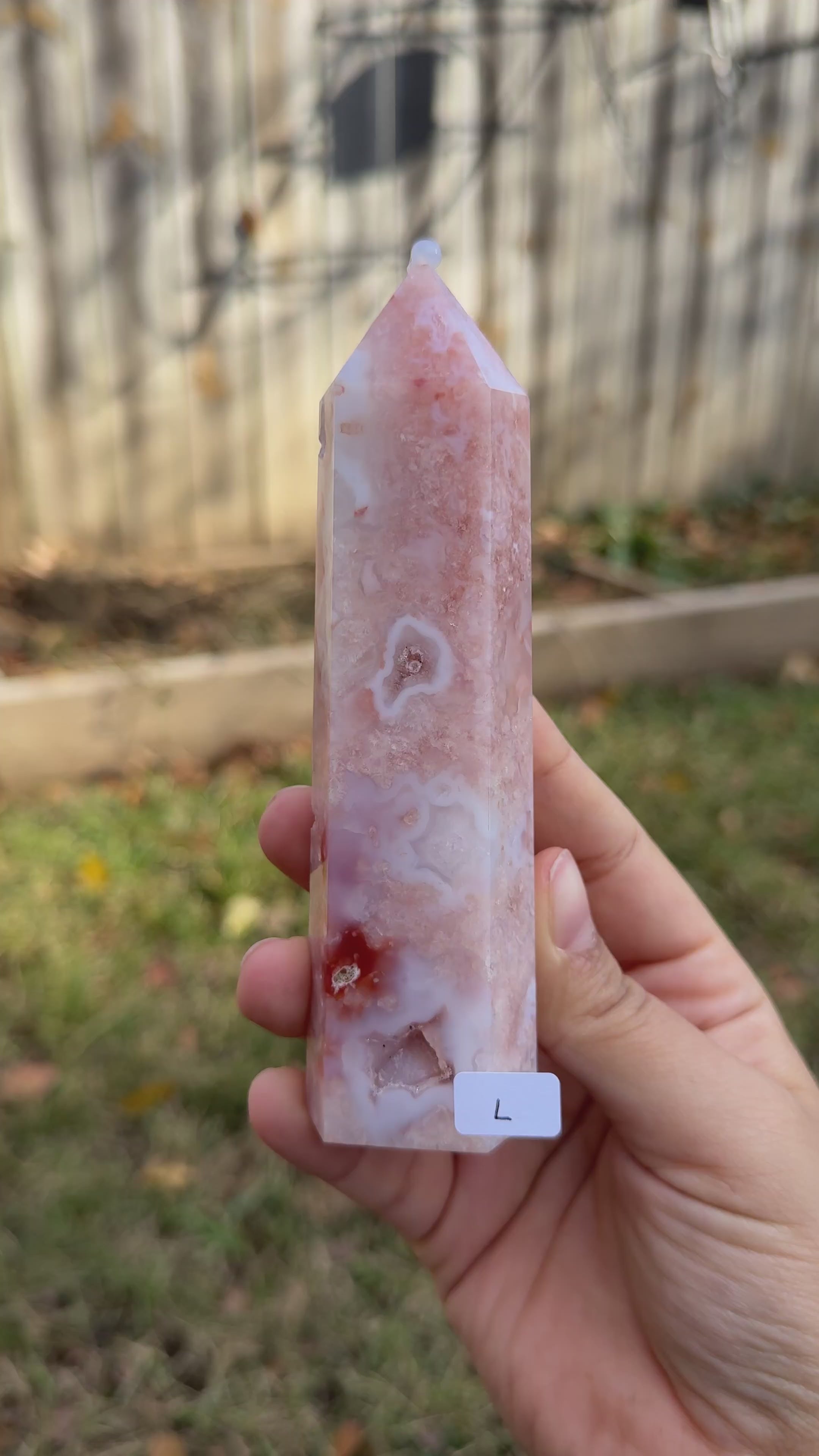 Carnelian with flower agate towers