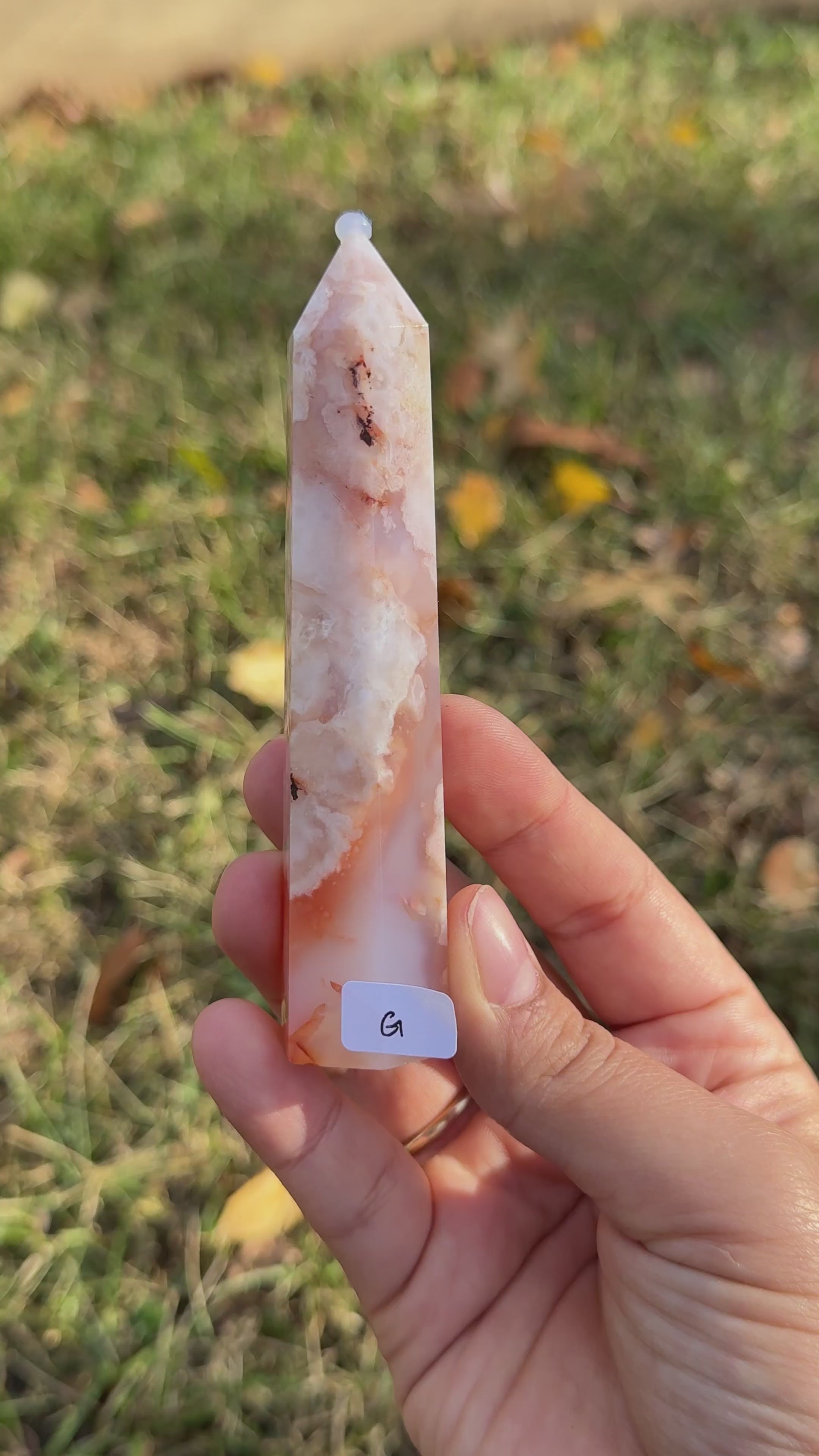 Carnelian with flower agate towers