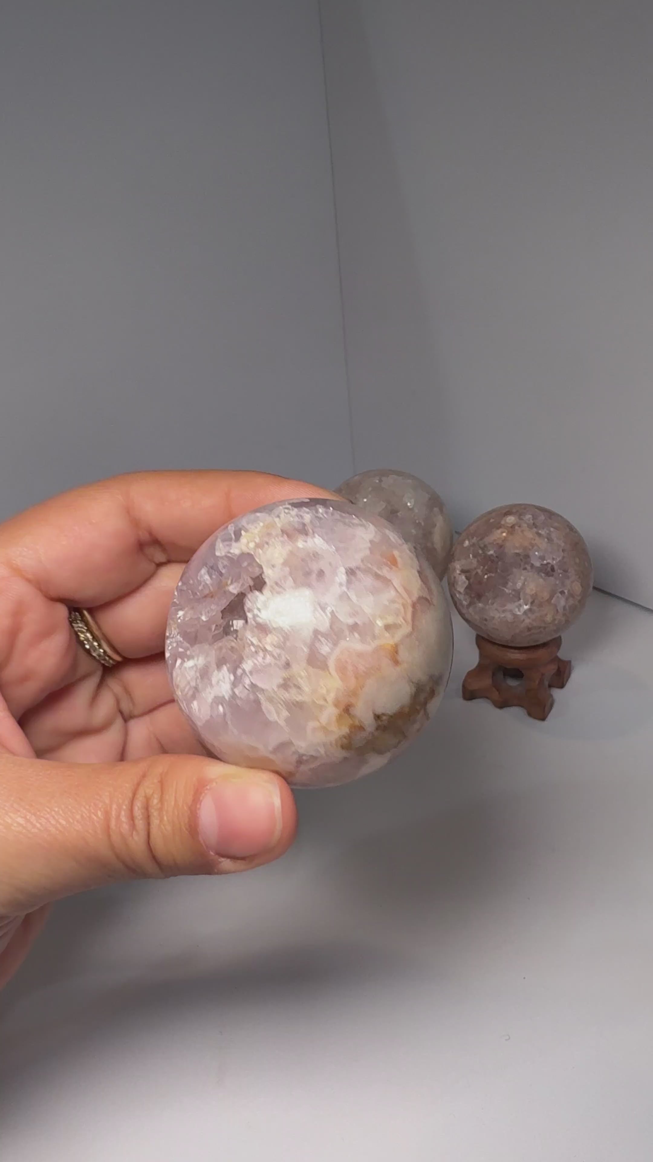 Small Pink Amethyst Spheres