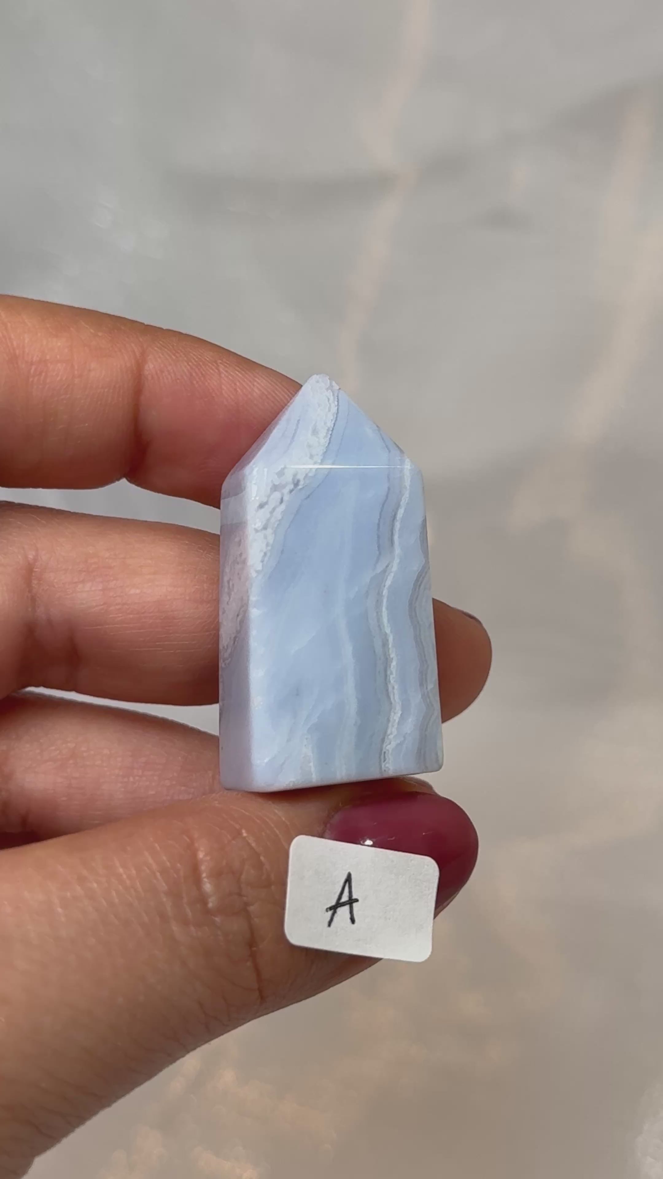 Mini blue lace agate towers