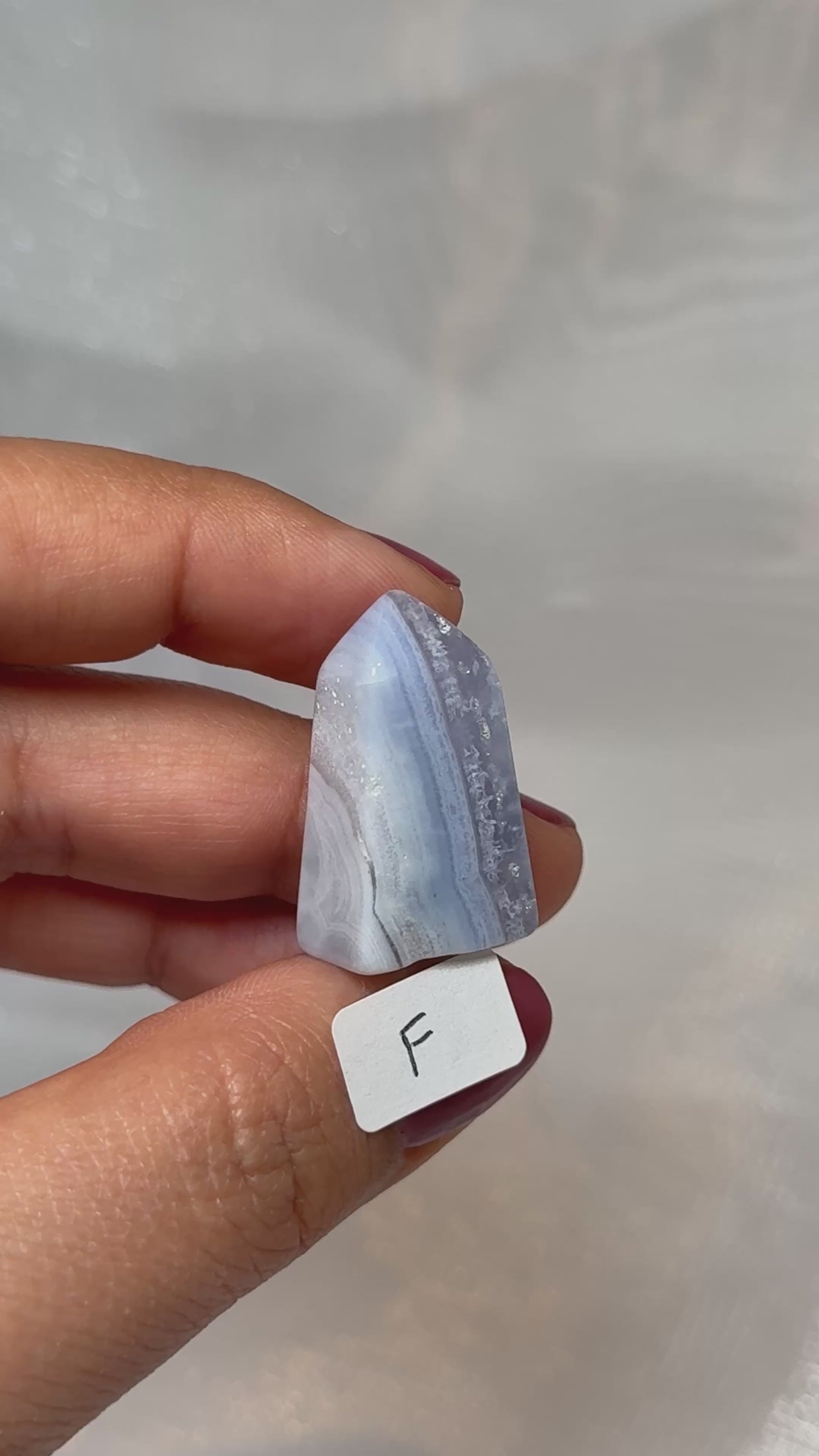 Mini blue lace agate towers