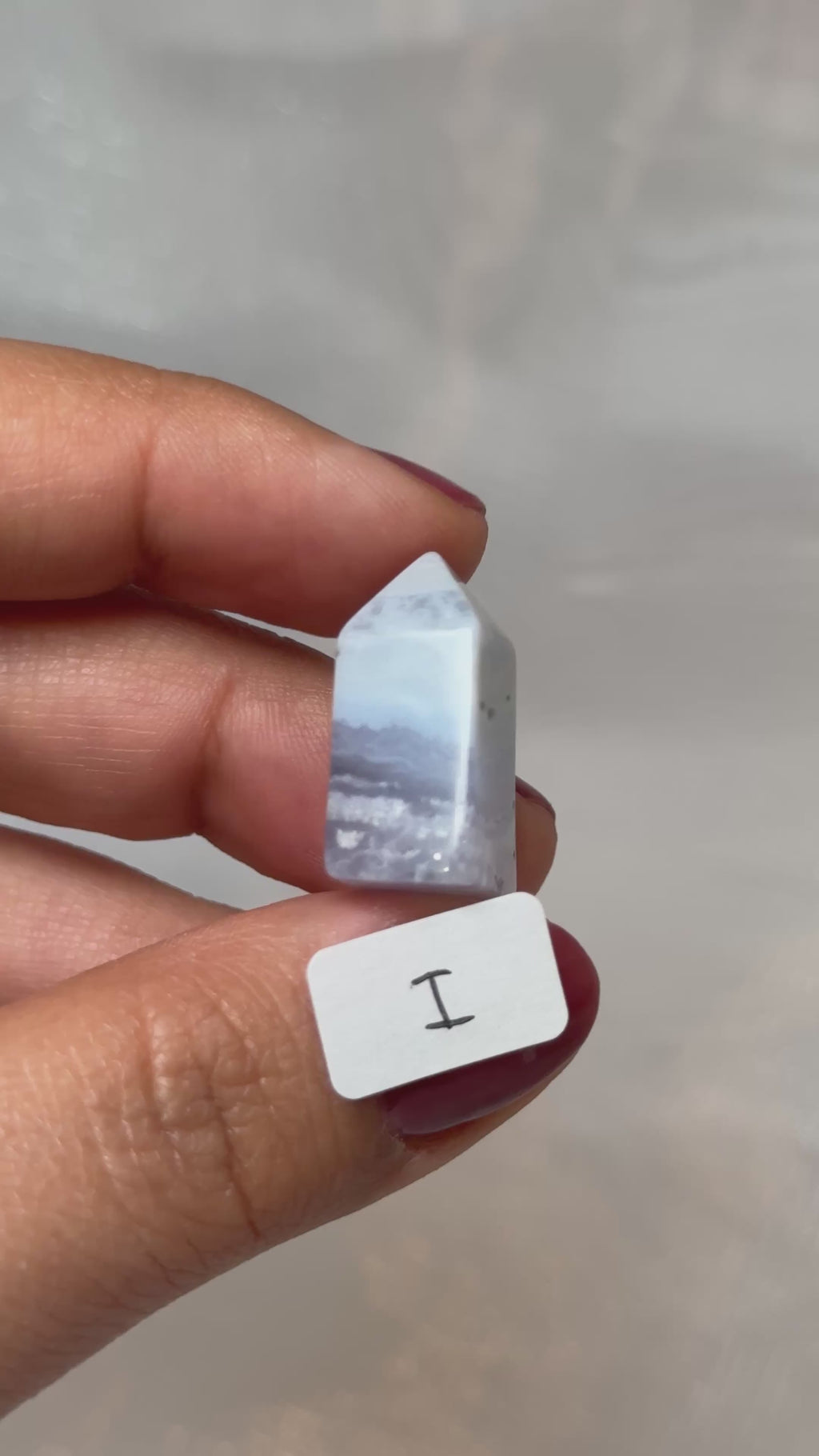 Mini blue lace agate towers