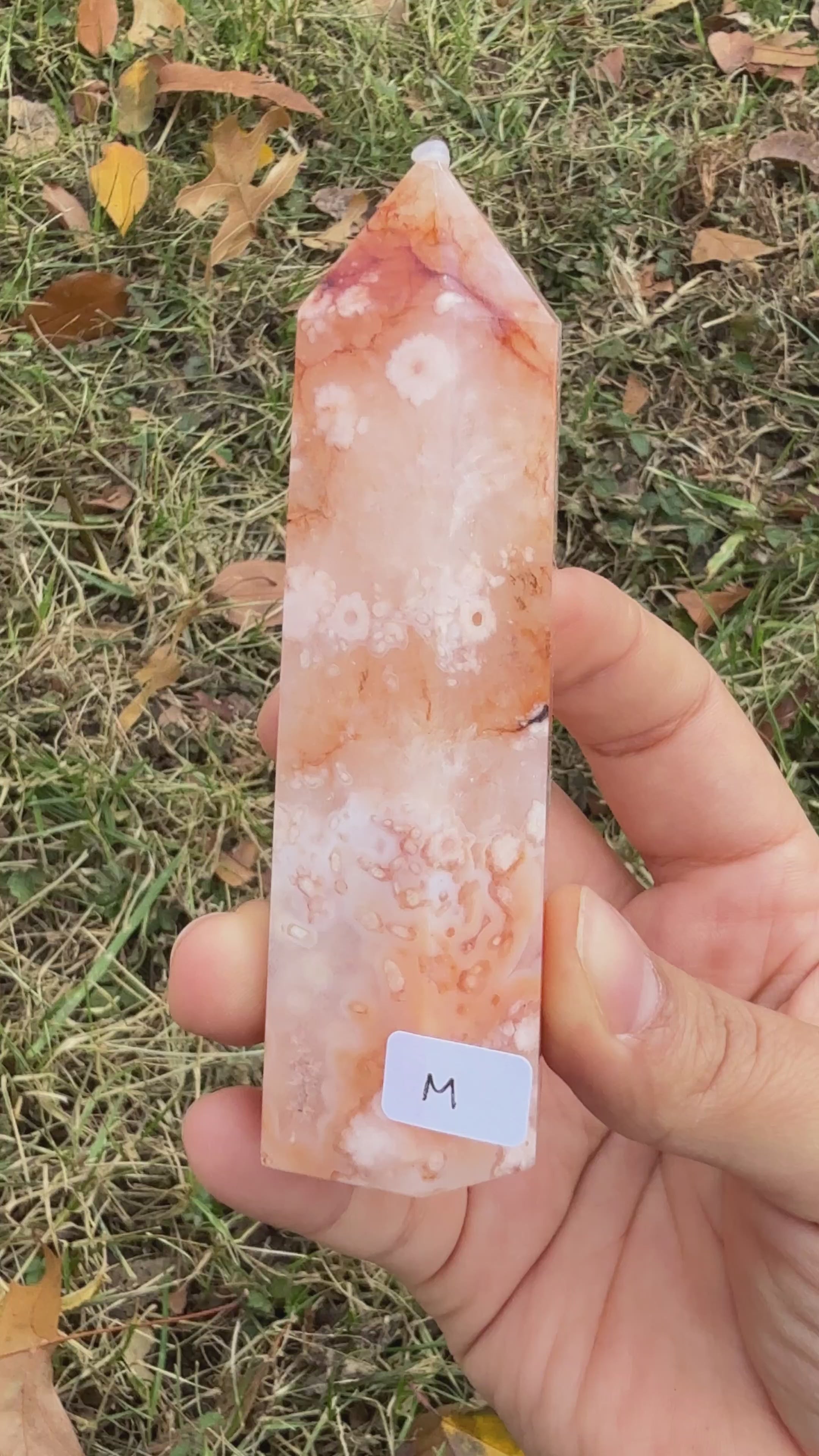 Carnelian with flower agate towers