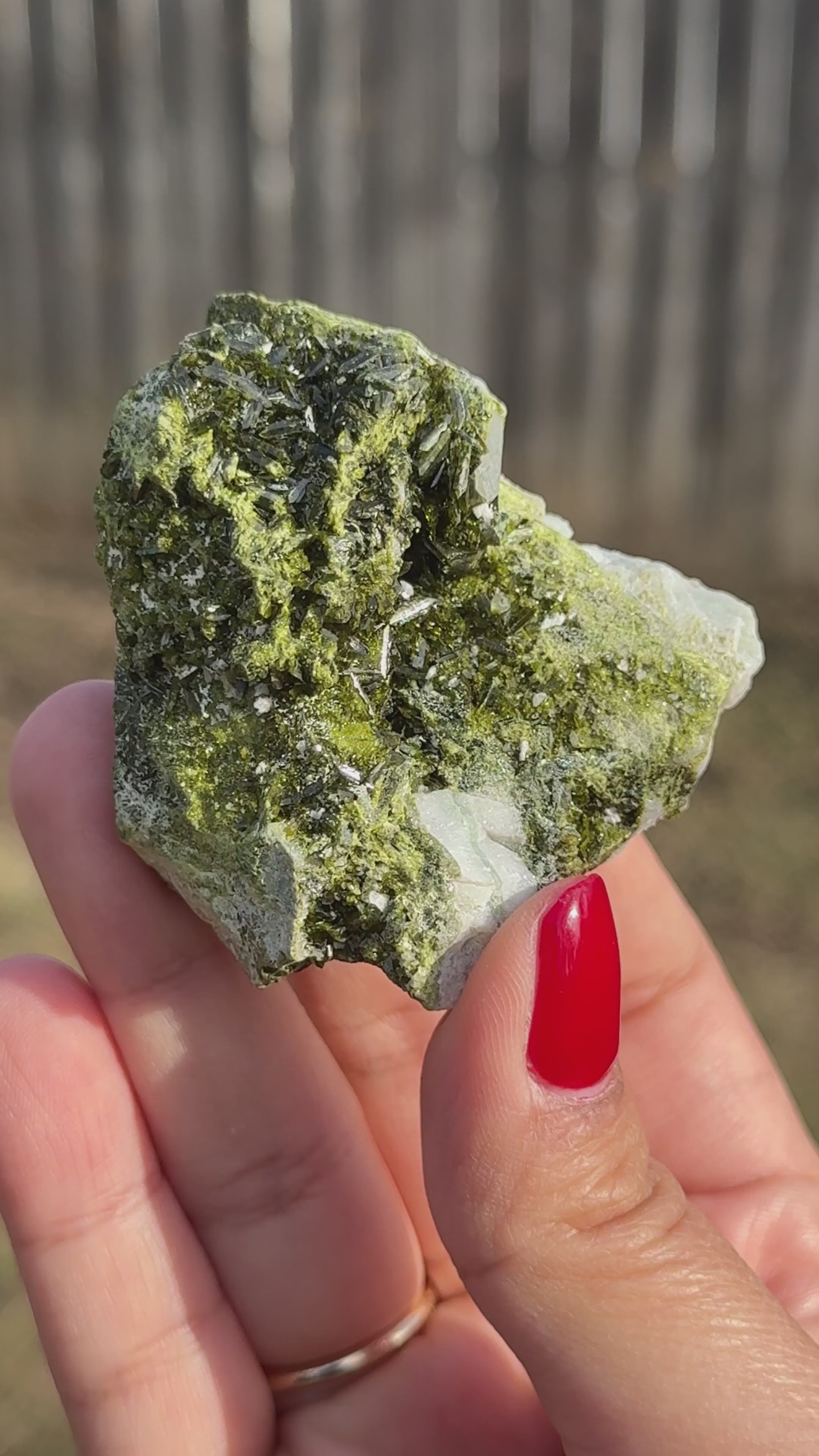 Epidote/Forest Fairy Quartz Specimens (Epidosite)