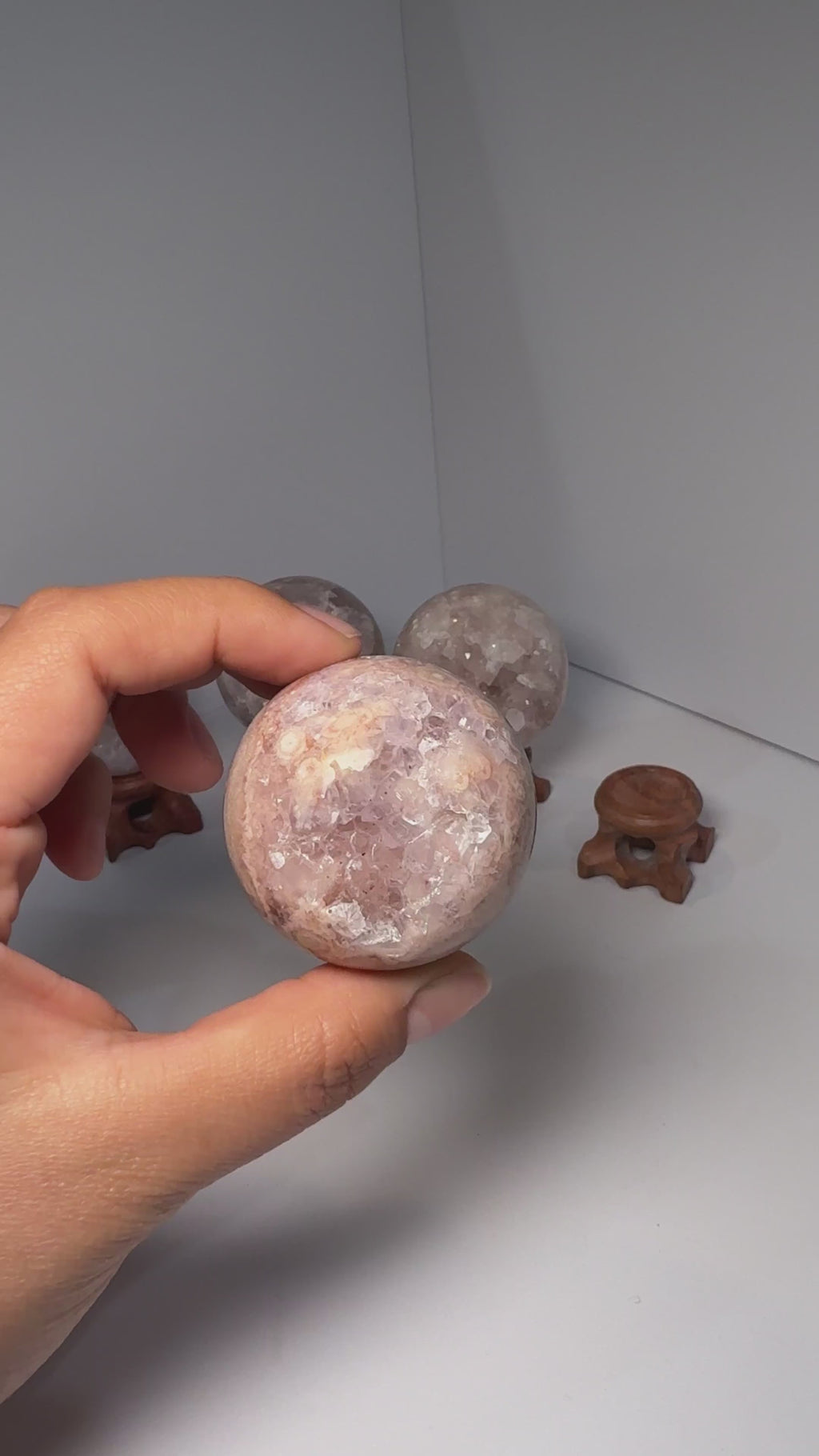 Small Pink Amethyst Spheres