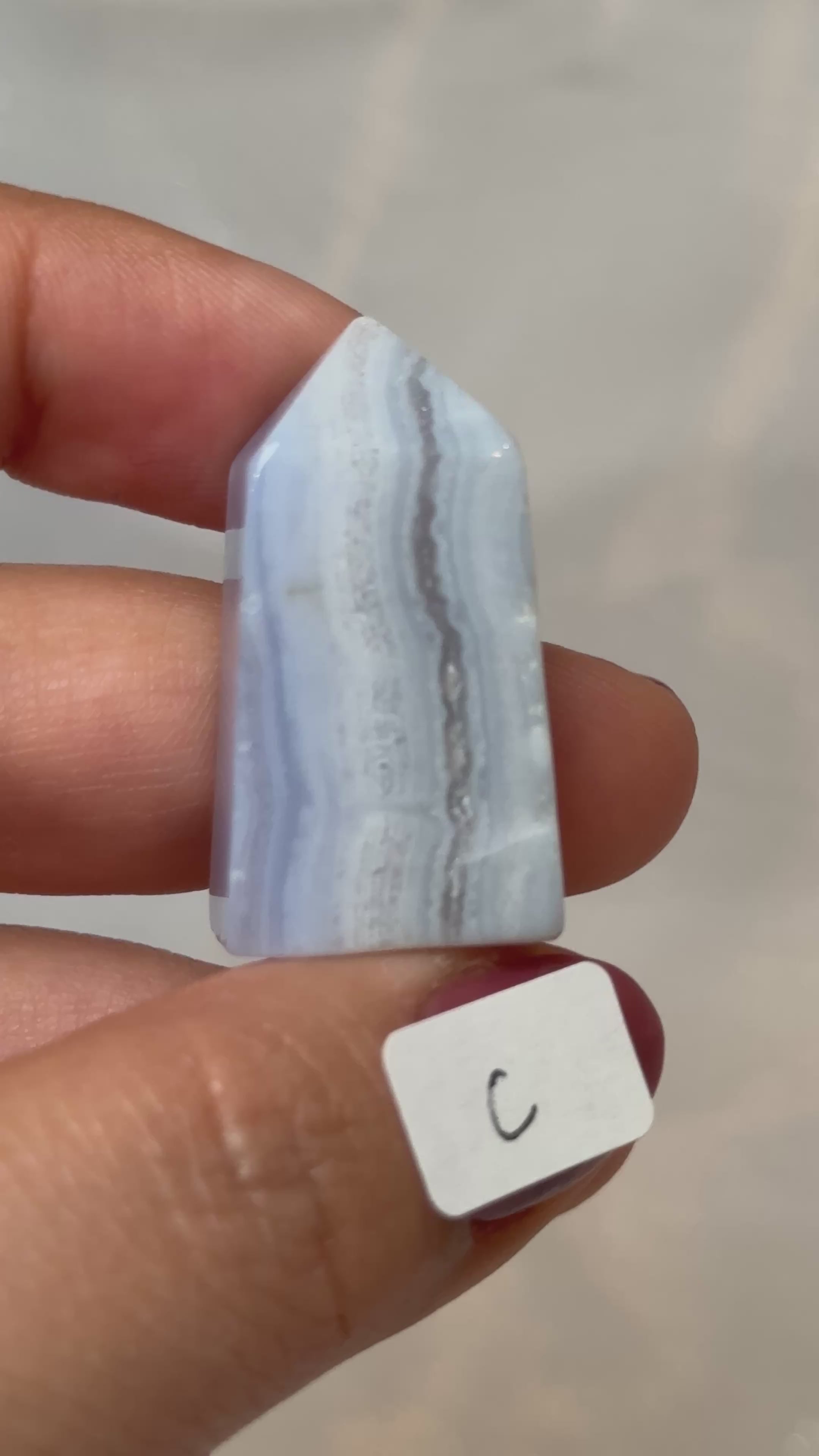 Mini blue lace agate towers