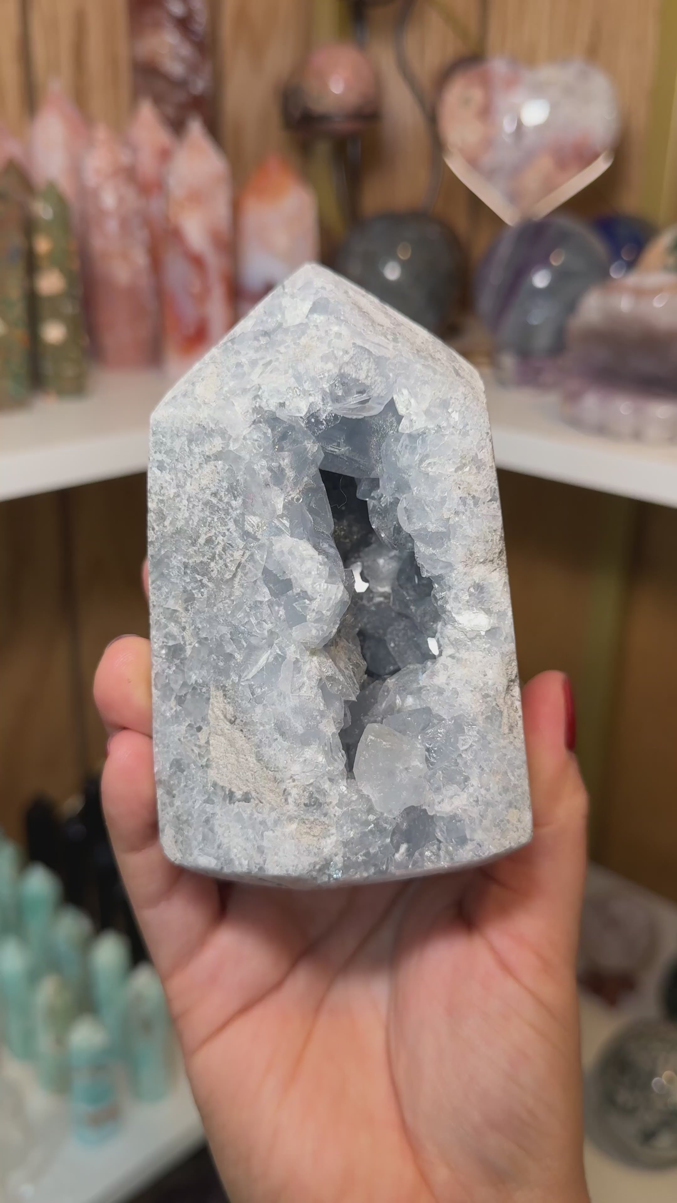 Blue Celestite Tower