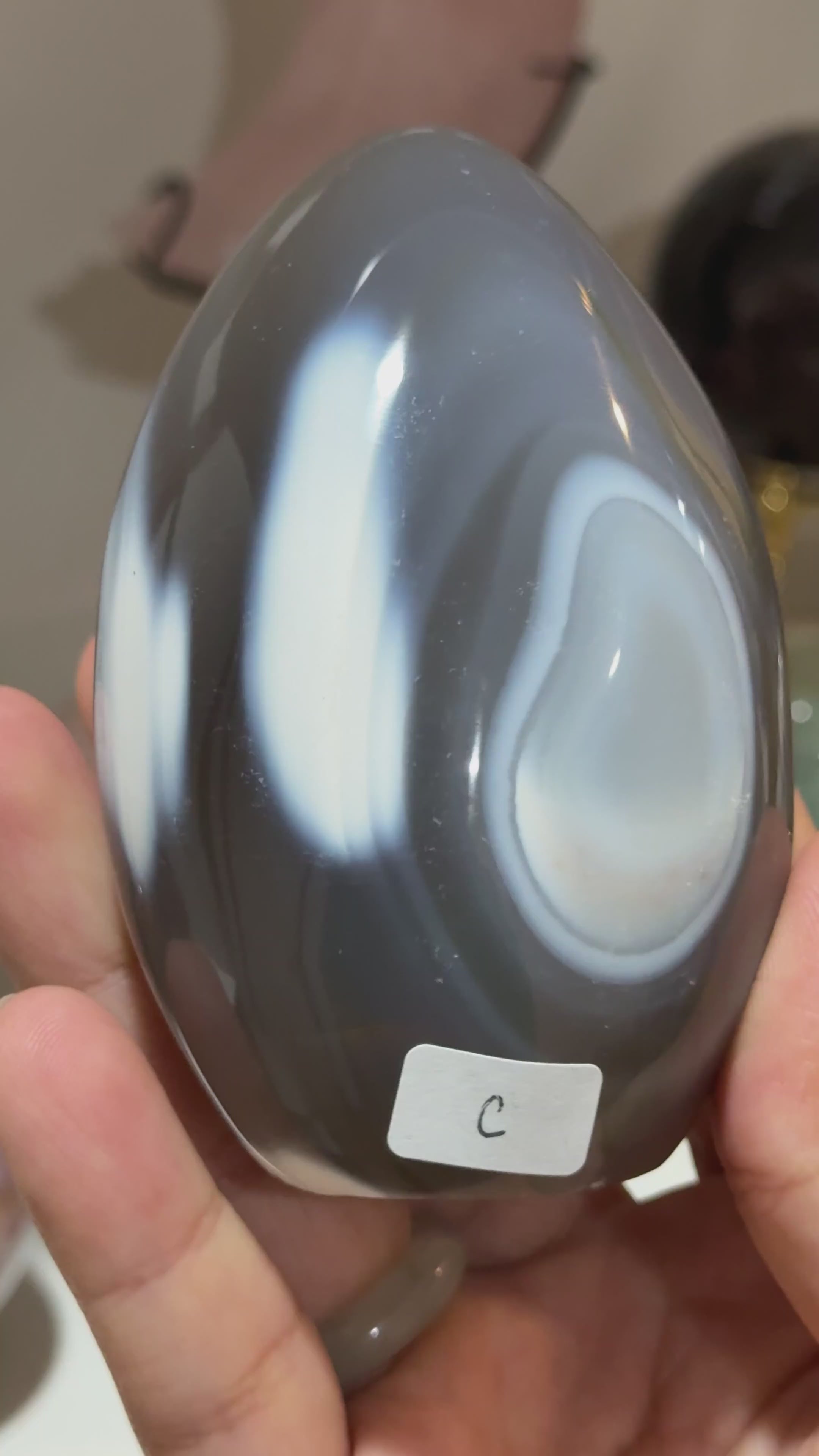 Orca Agate Cut Base Freeform