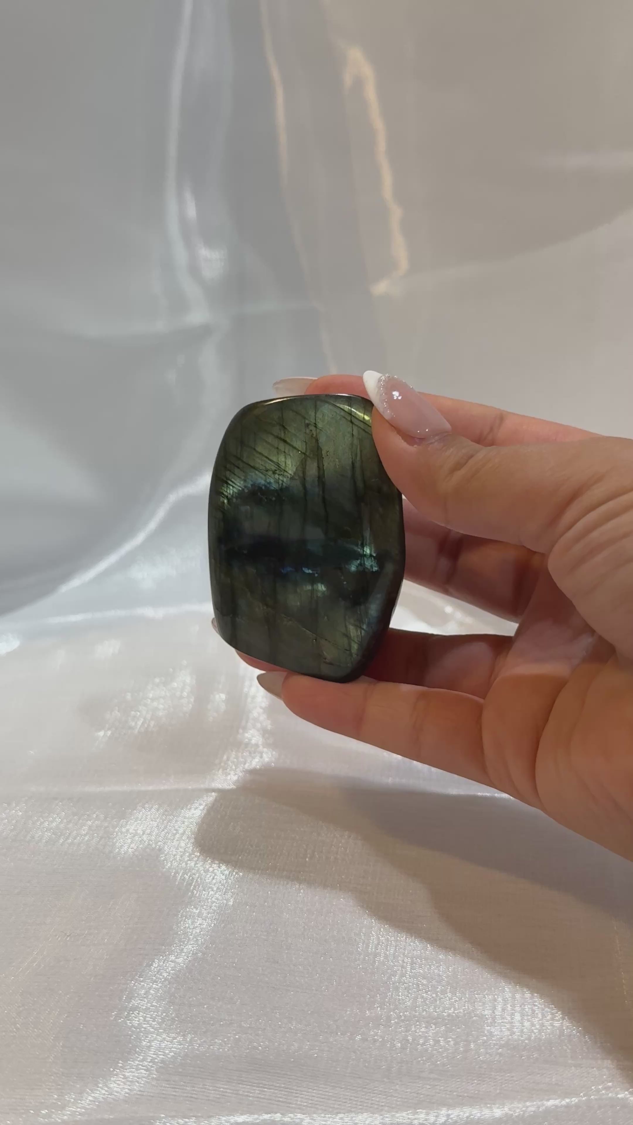 Classic Teal/white Flash Labradorite Freeform “B”