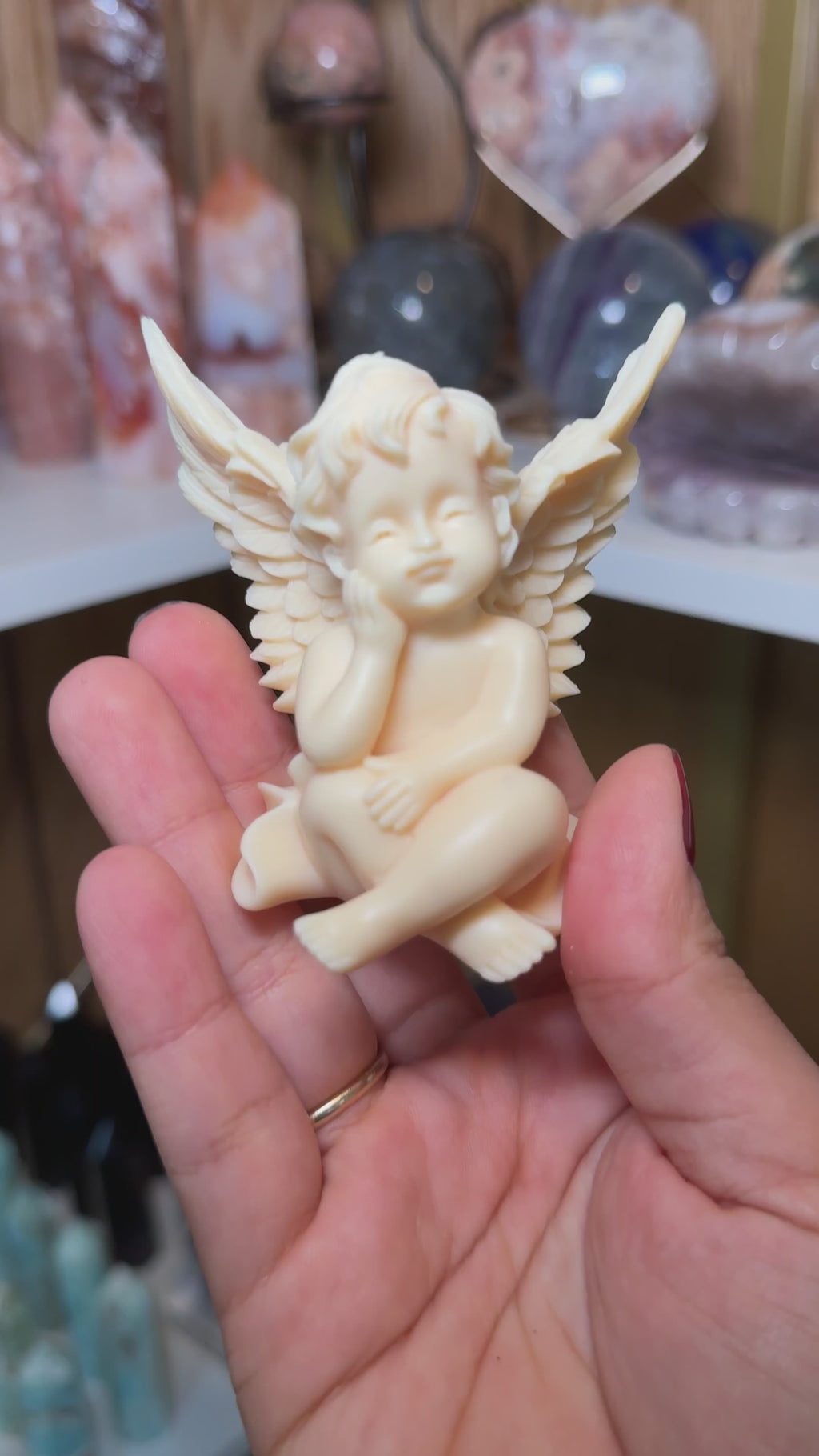 Hand Carved Tagua Nut Angel